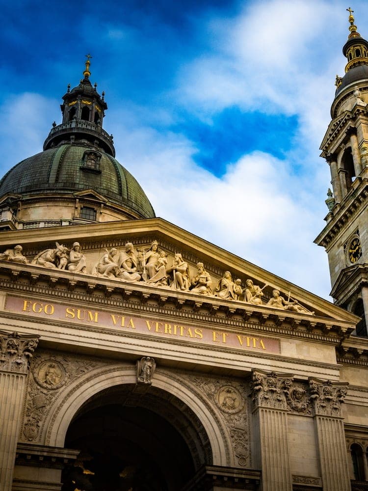 Budapest Basilica's Skyward Gaze