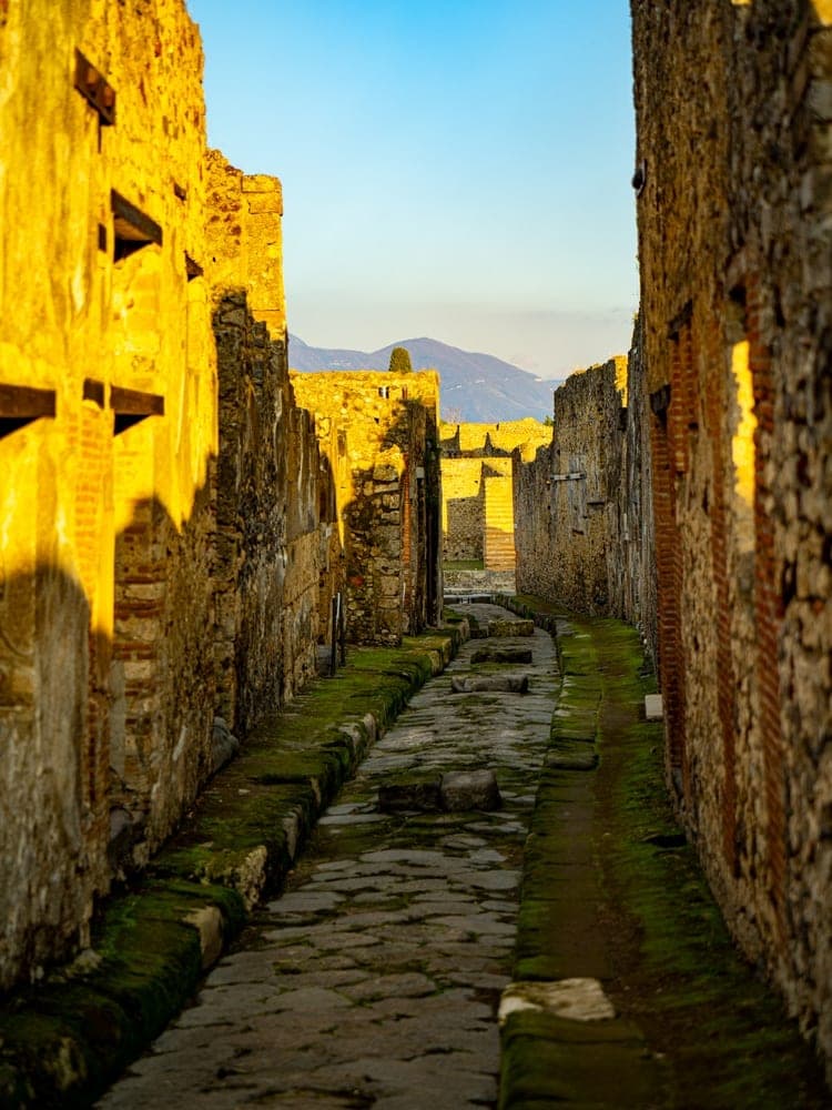 Pompeii's Sunlit Path