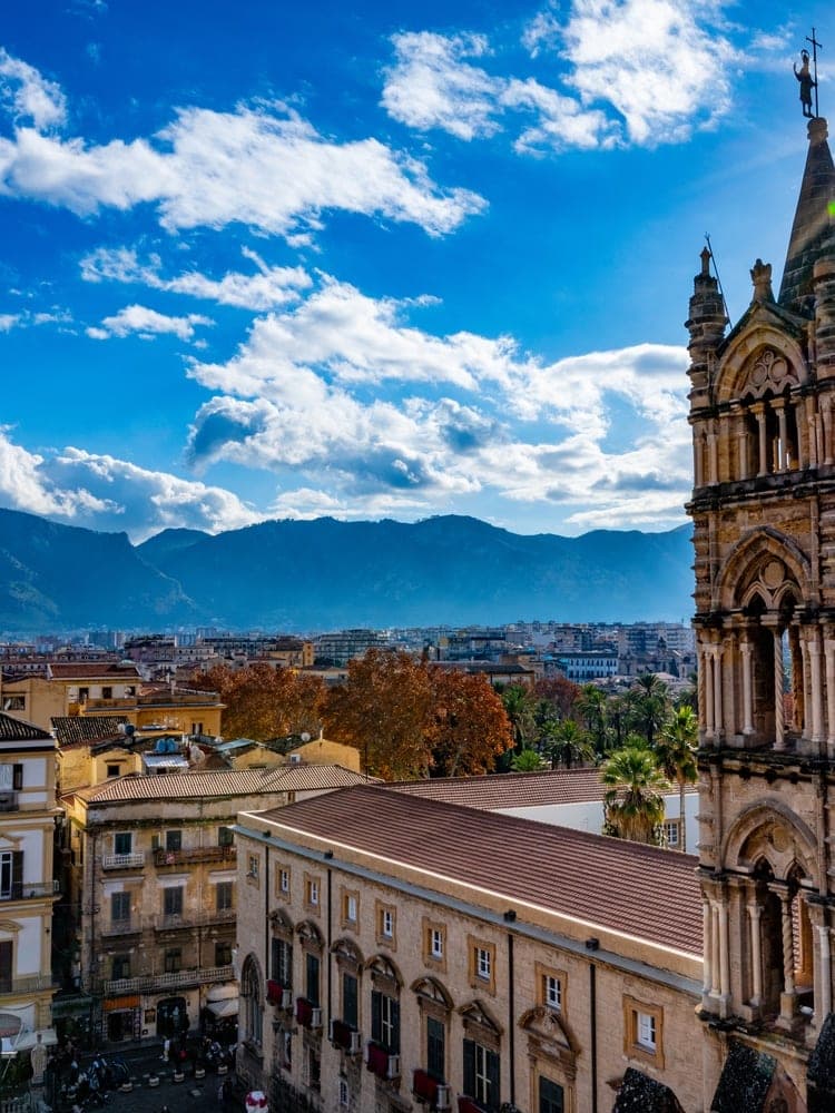 Palermo's Sunlit Spire