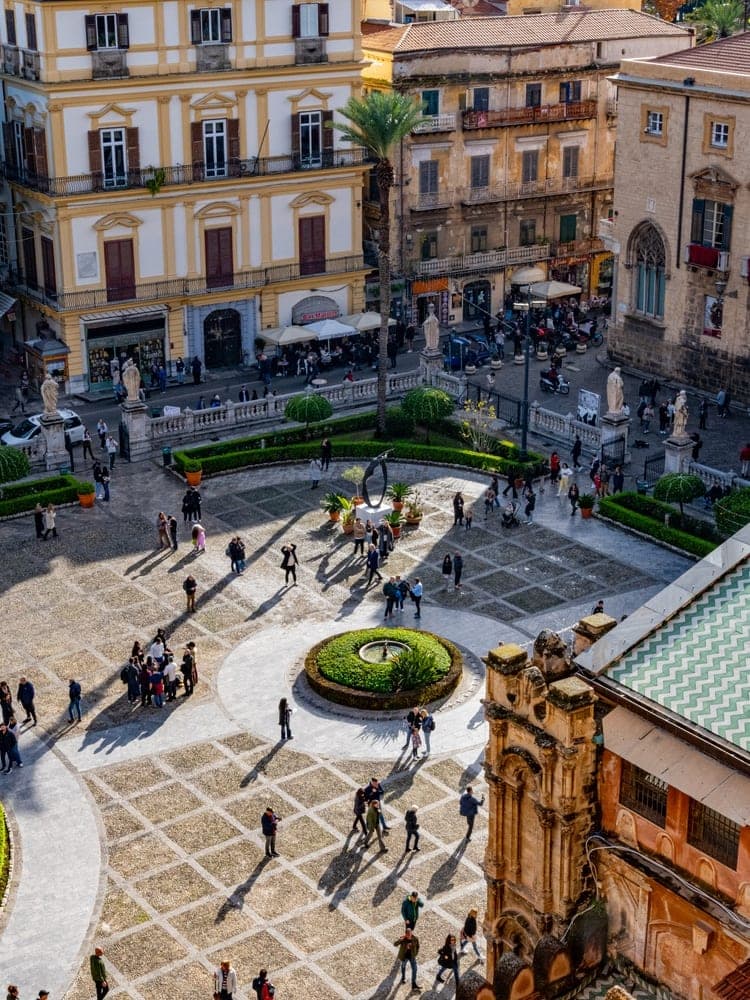 Palermo's Sunlit Piazza
