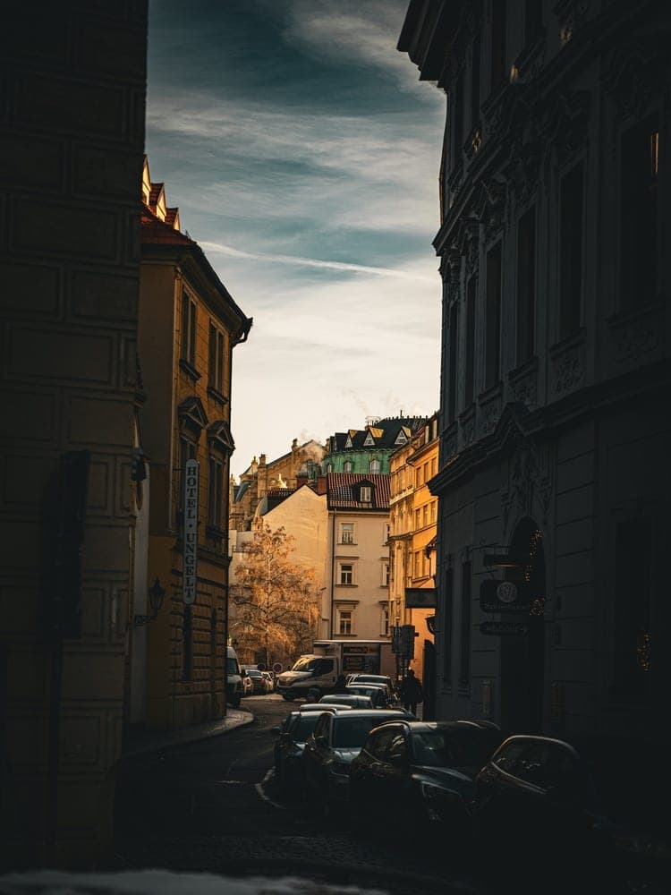 Prague's Golden Hour Alley