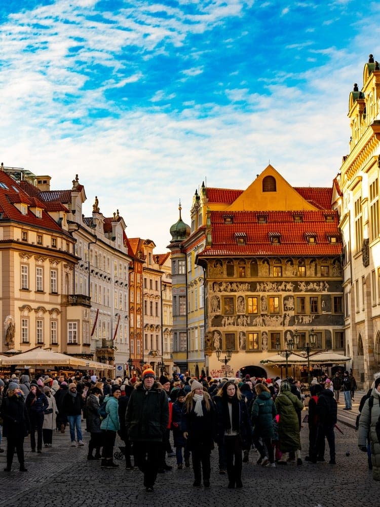 Prague's Golden Hour Square