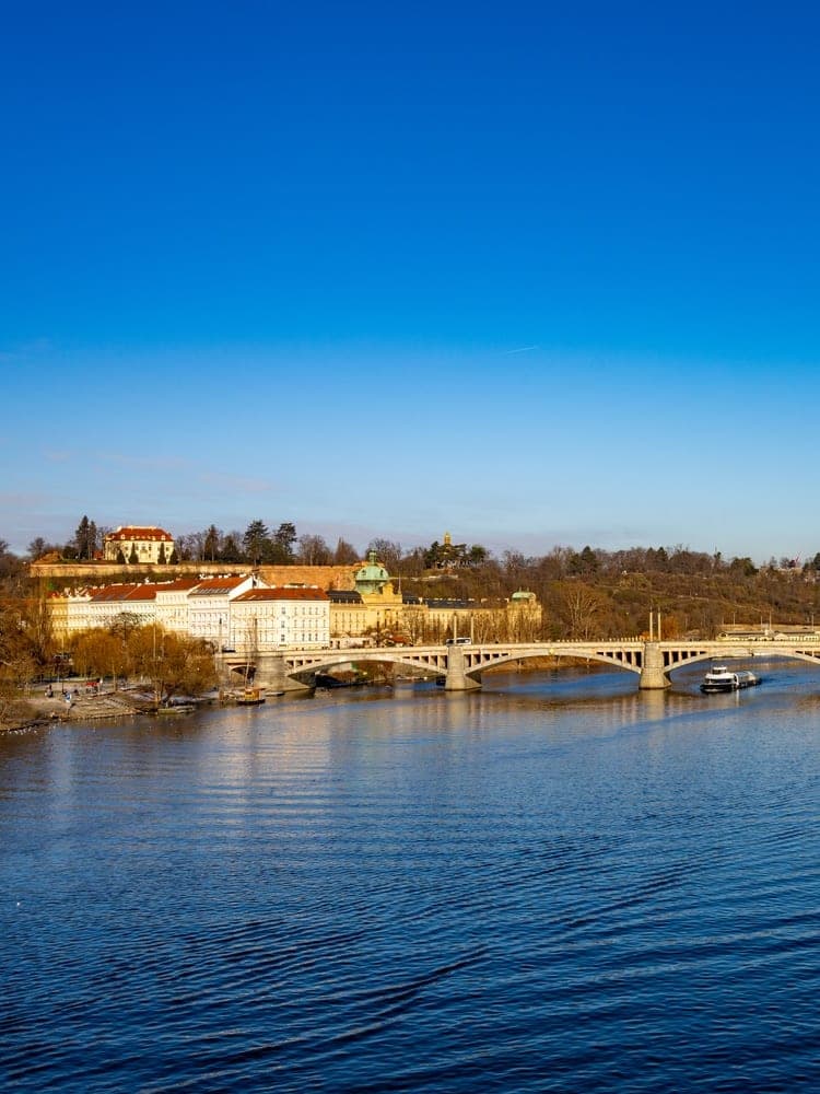 Prague's Winter River