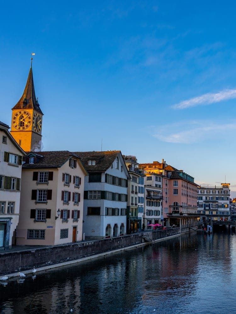 Limmat River Sunset Glow