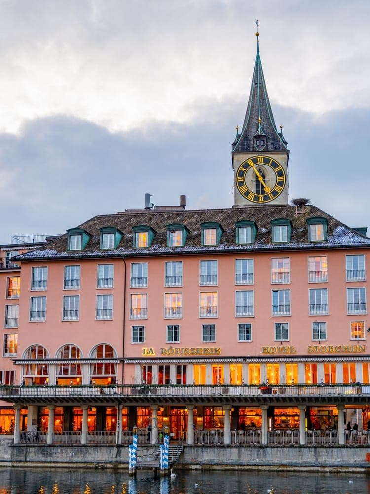 Zurich Clocktower Twilight