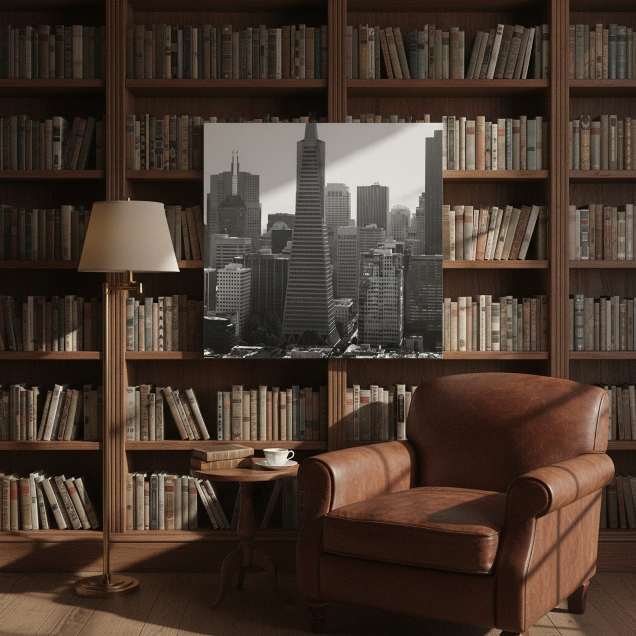 Pyramid of the Bay shown as a canvas print in a styled interior, view 3 of 3