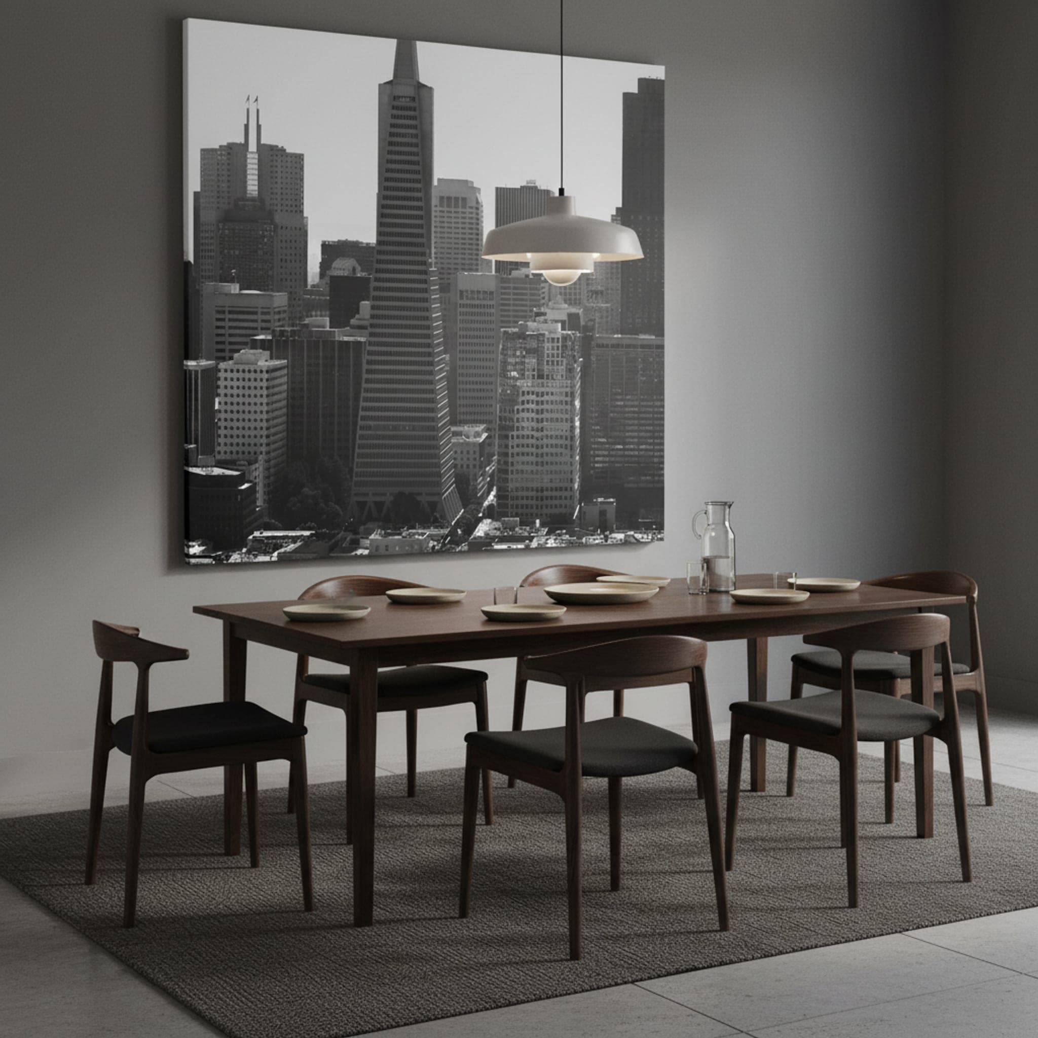Pyramid of the Bay shown as a canvas print in a styled interior, view 1 of 3