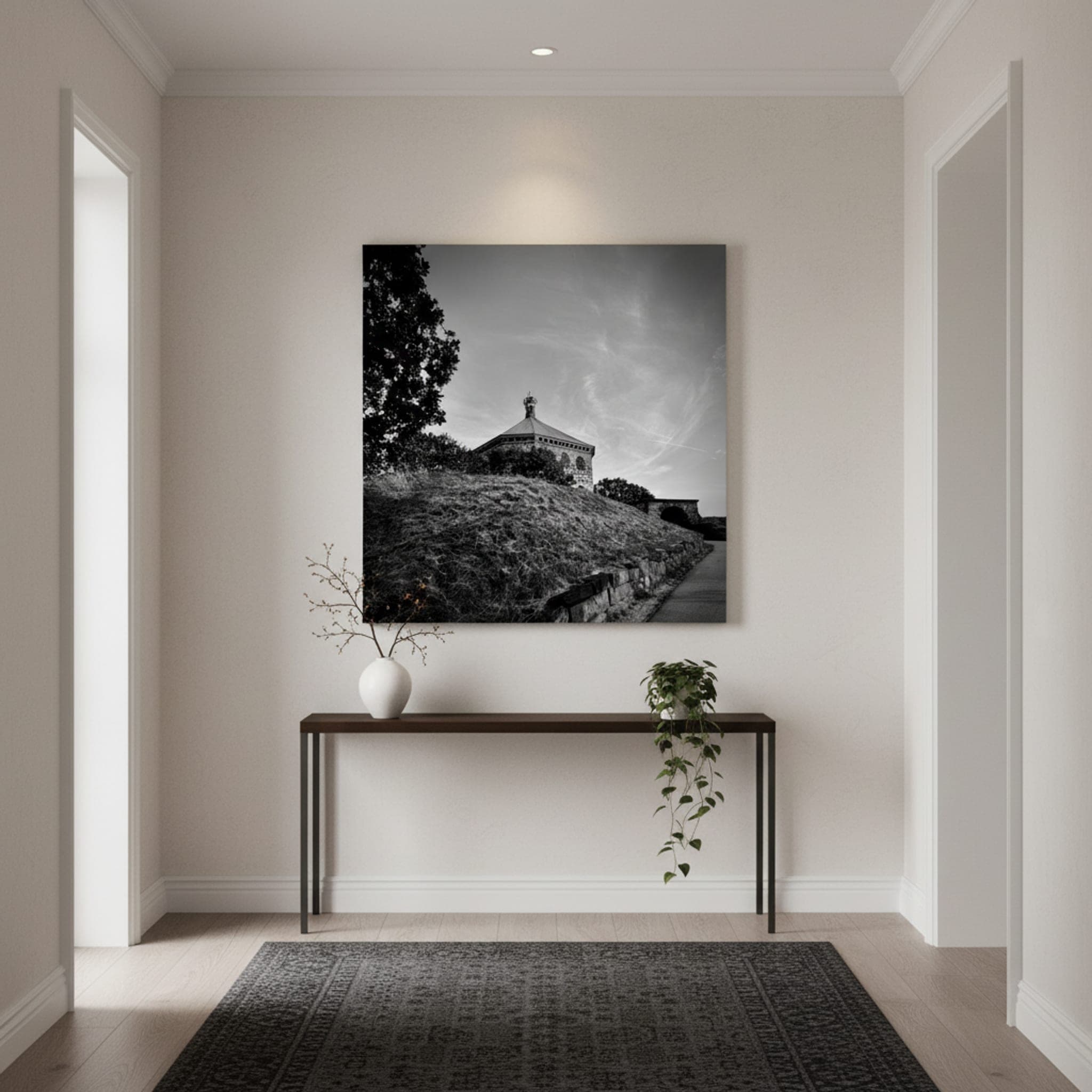 Crown of the Hill shown as a canvas print in a styled interior, view 2 of 3