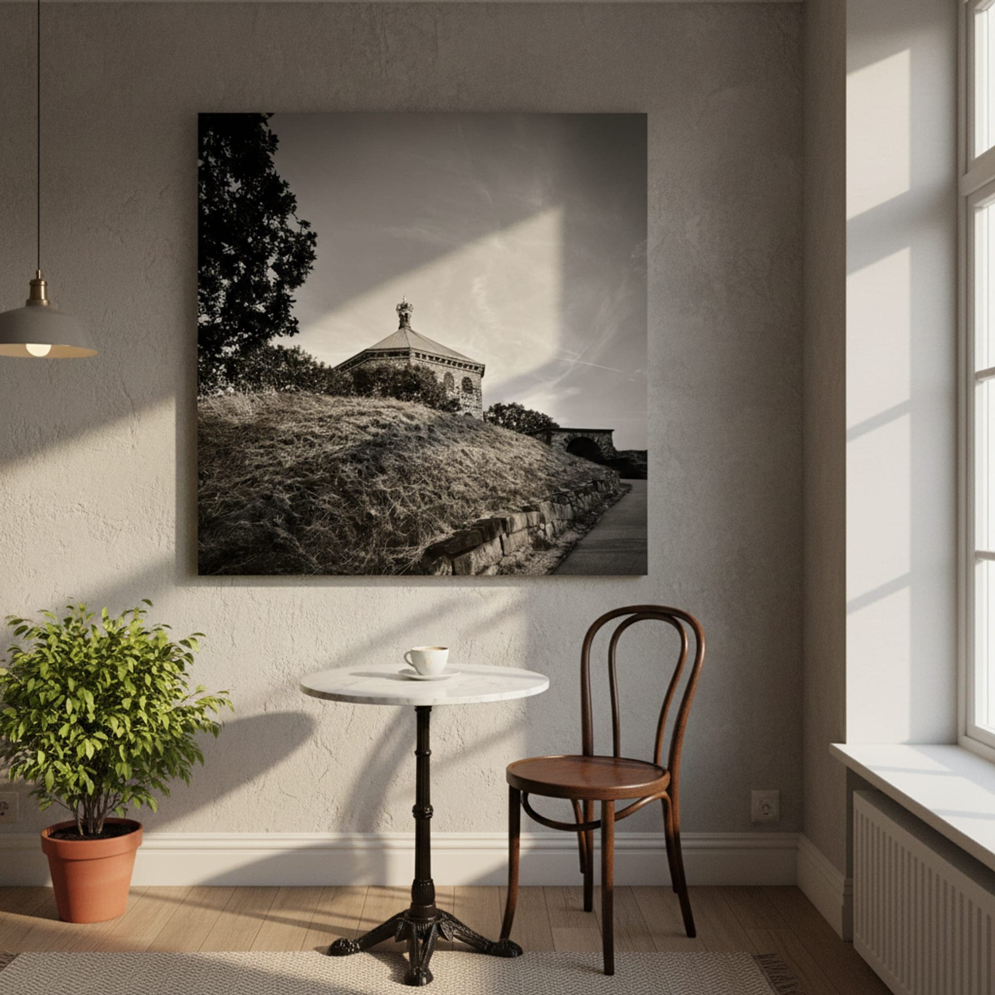 Crown of the Hill shown as a canvas print in a styled interior, view 3 of 3