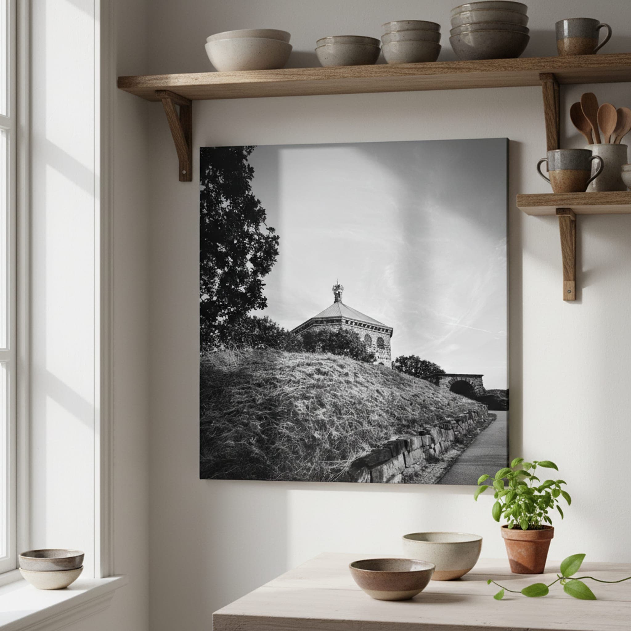Crown of the Hill shown as a canvas print in a styled interior, view 1 of 3