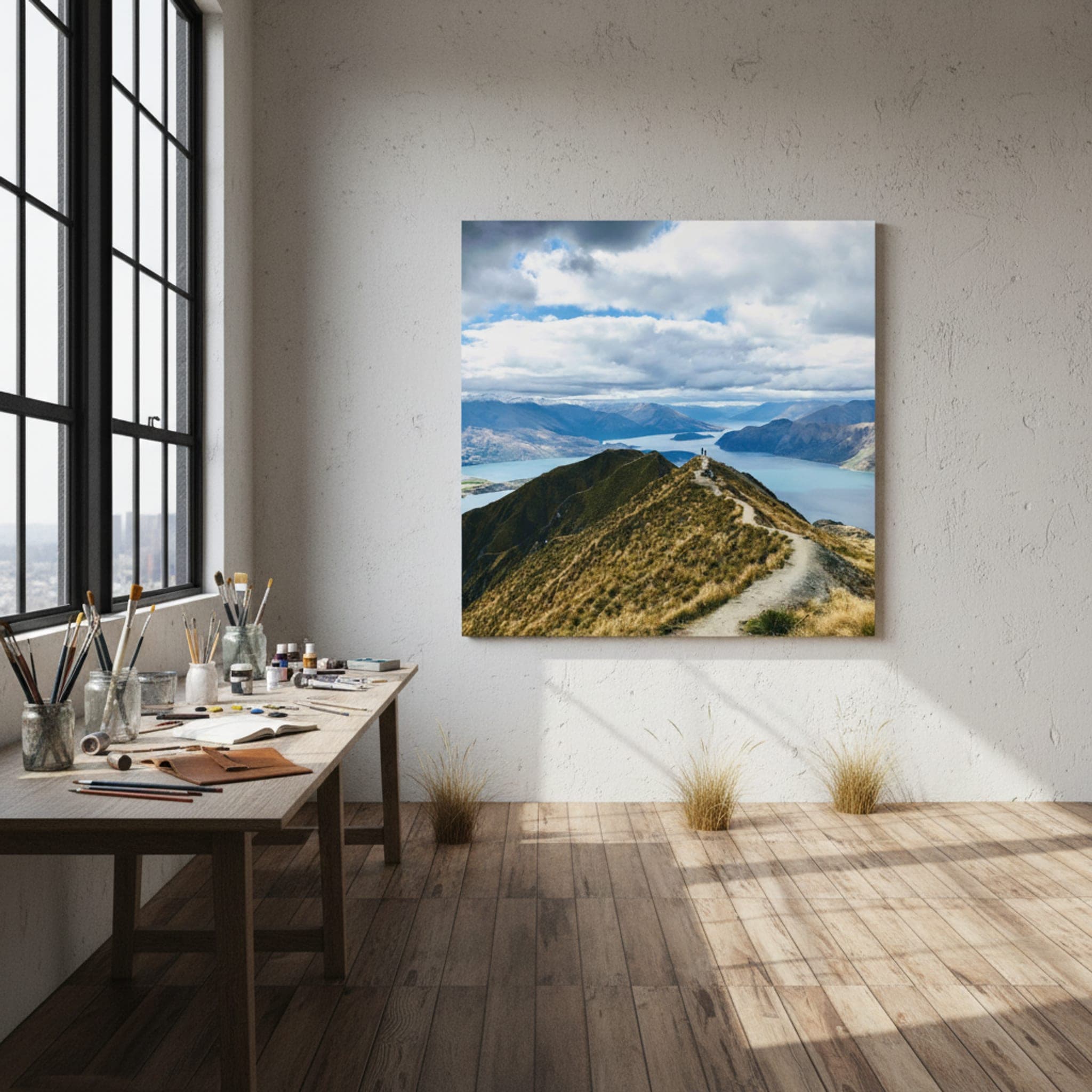 Summit Serenity Wānaka shown as a canvas print in a styled interior, view 3 of 3