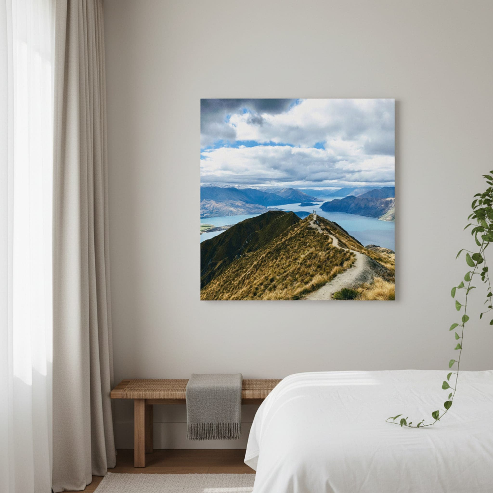 Summit Serenity Wānaka shown as a canvas print in a styled interior, view 1 of 3