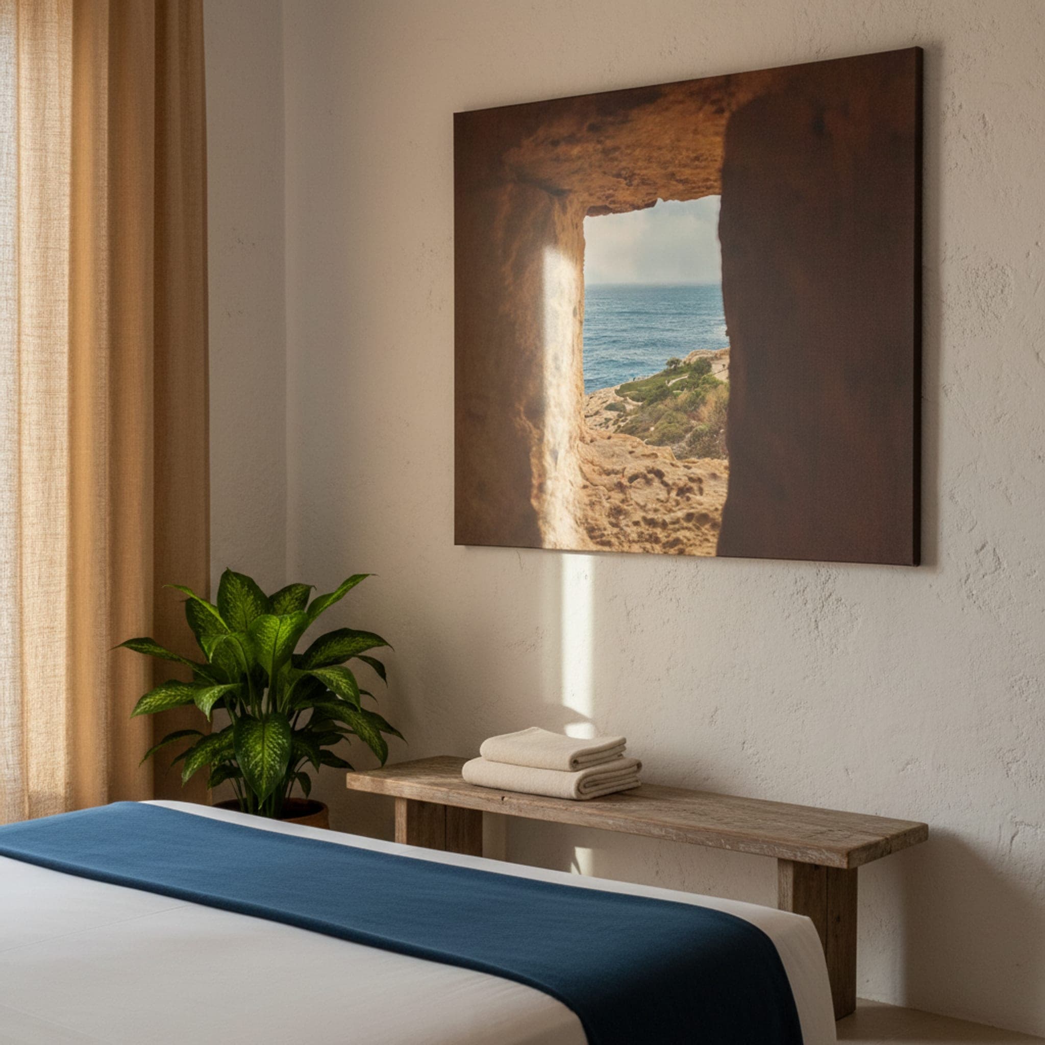 Window to the Azure shown as a canvas print in a styled interior, view 3 of 3