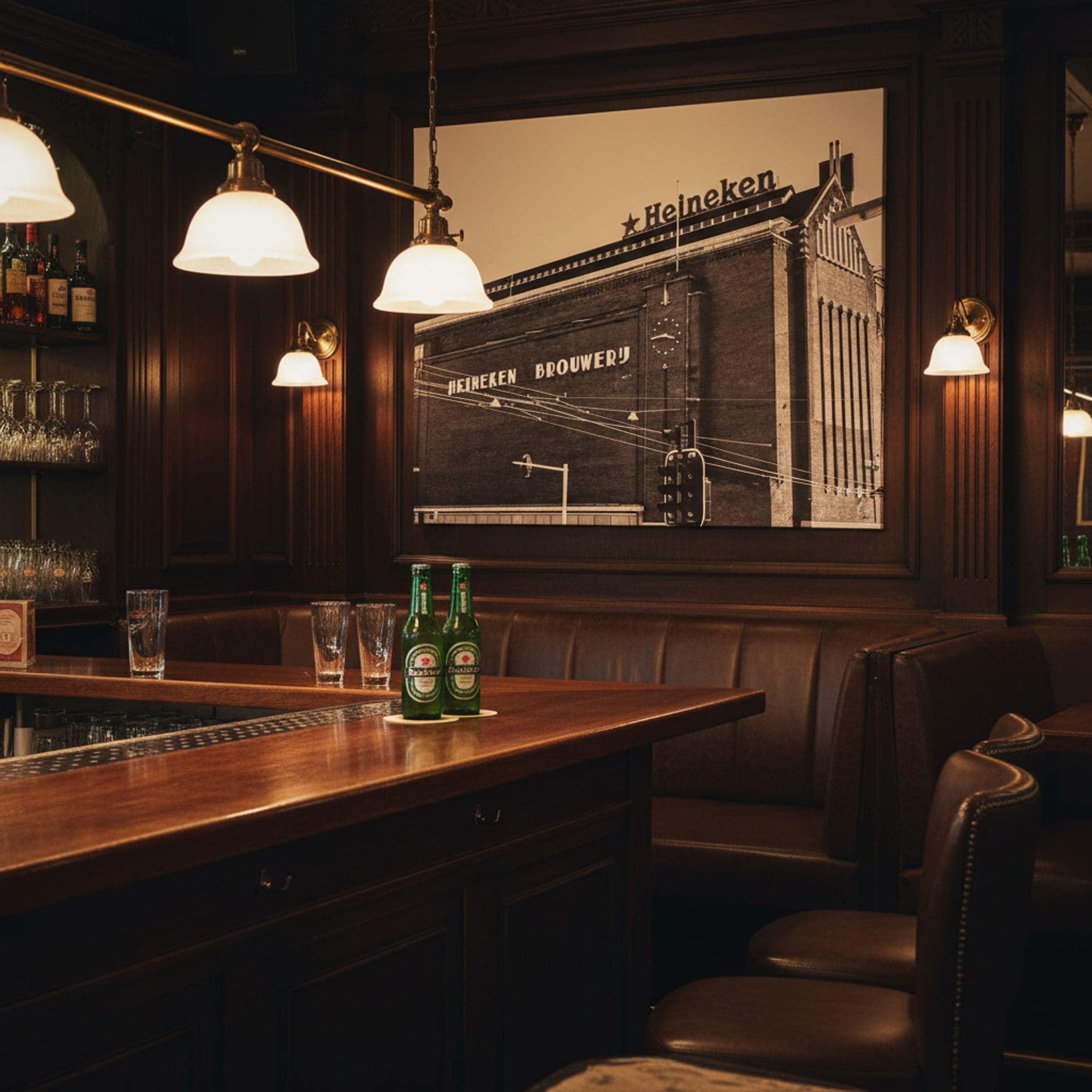 Heineken's Historic Heart shown as a canvas print in a styled interior, view 2 of 3