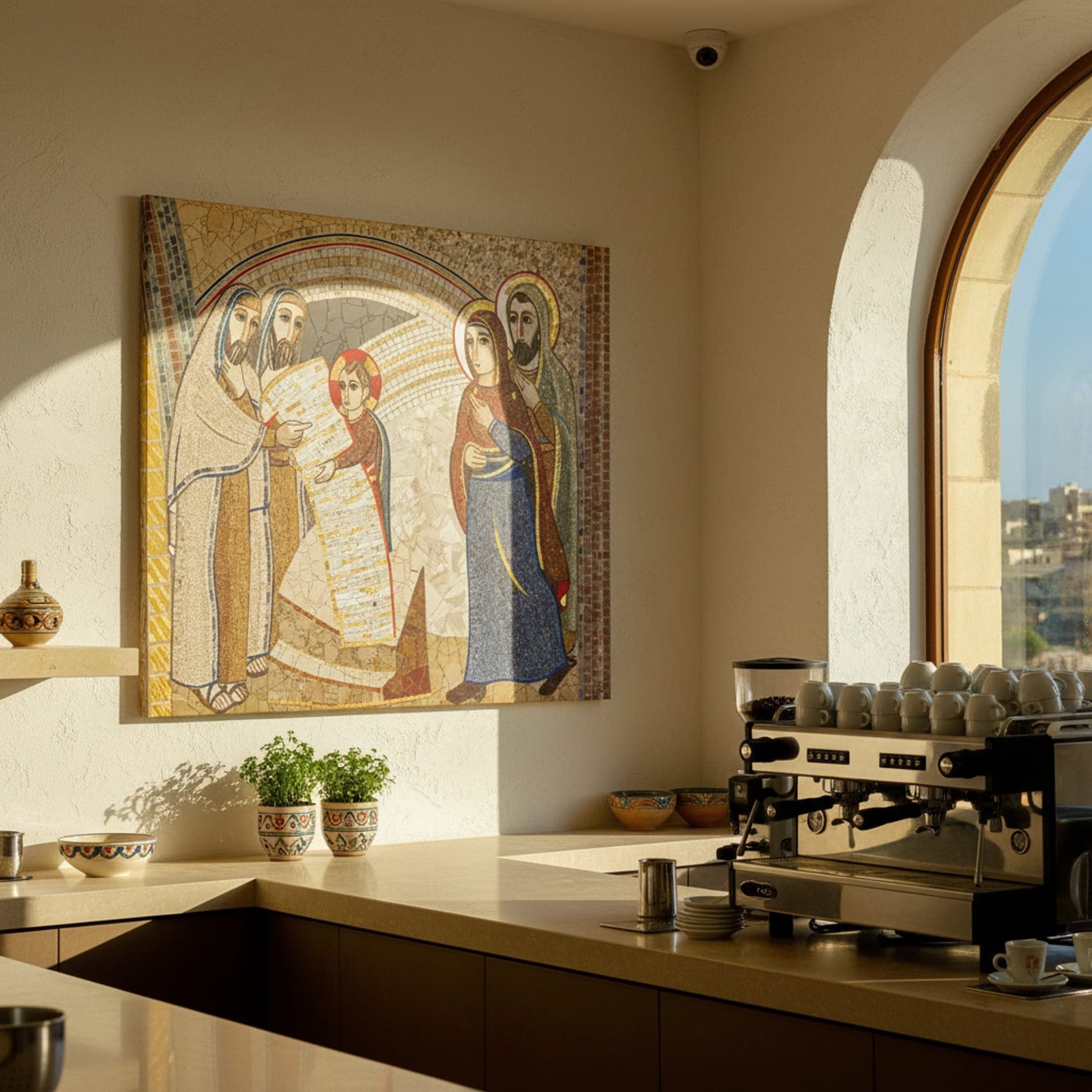 Malta's Sacred Art shown as a canvas print in a styled interior, view 1 of 3