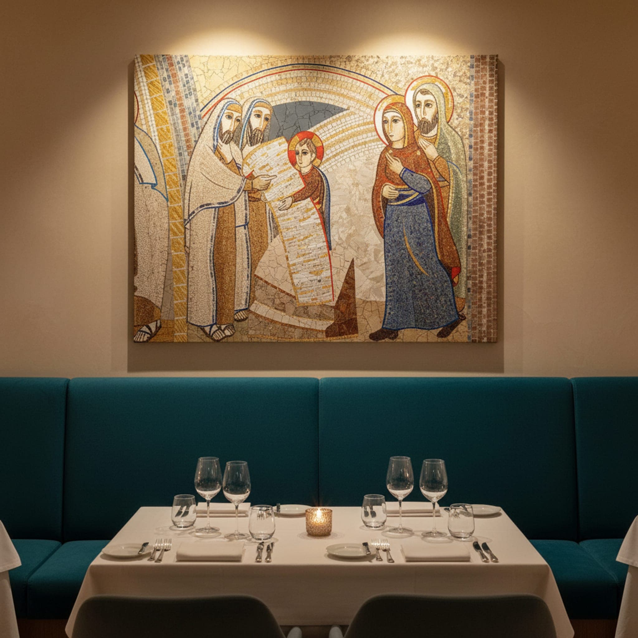 Malta's Sacred Art shown as a canvas print in a styled interior, view 2 of 3