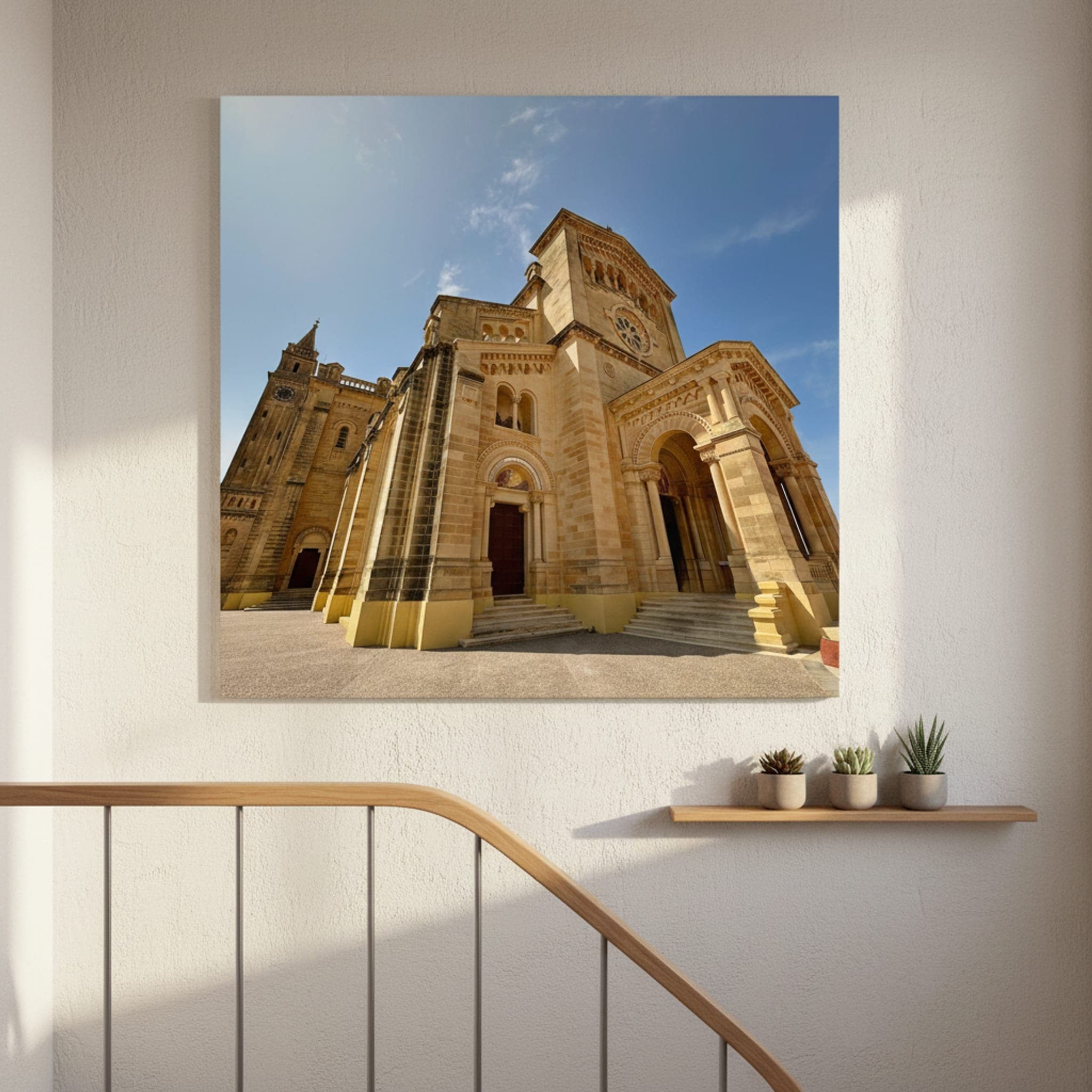 Ta' Pinu Basilica Grandeur shown as a canvas print in a styled interior, view 3 of 3