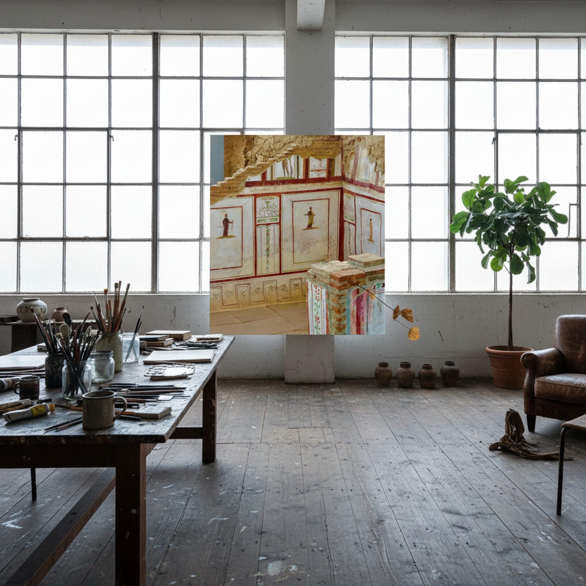 Echoes of Selçuk shown as a canvas print in a styled interior, view 2 of 3