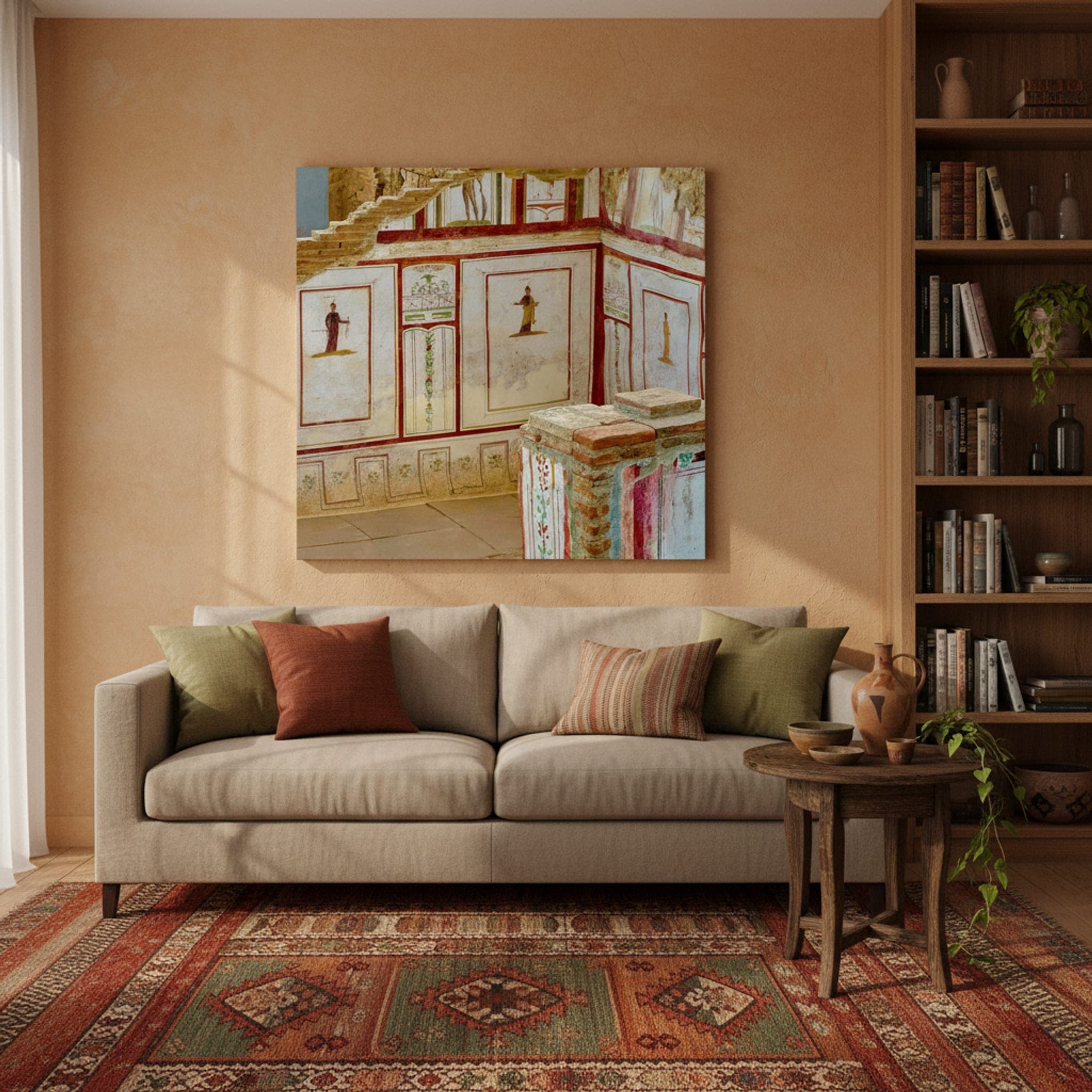 Echoes of Selçuk shown as a canvas print in a styled interior, view 3 of 3