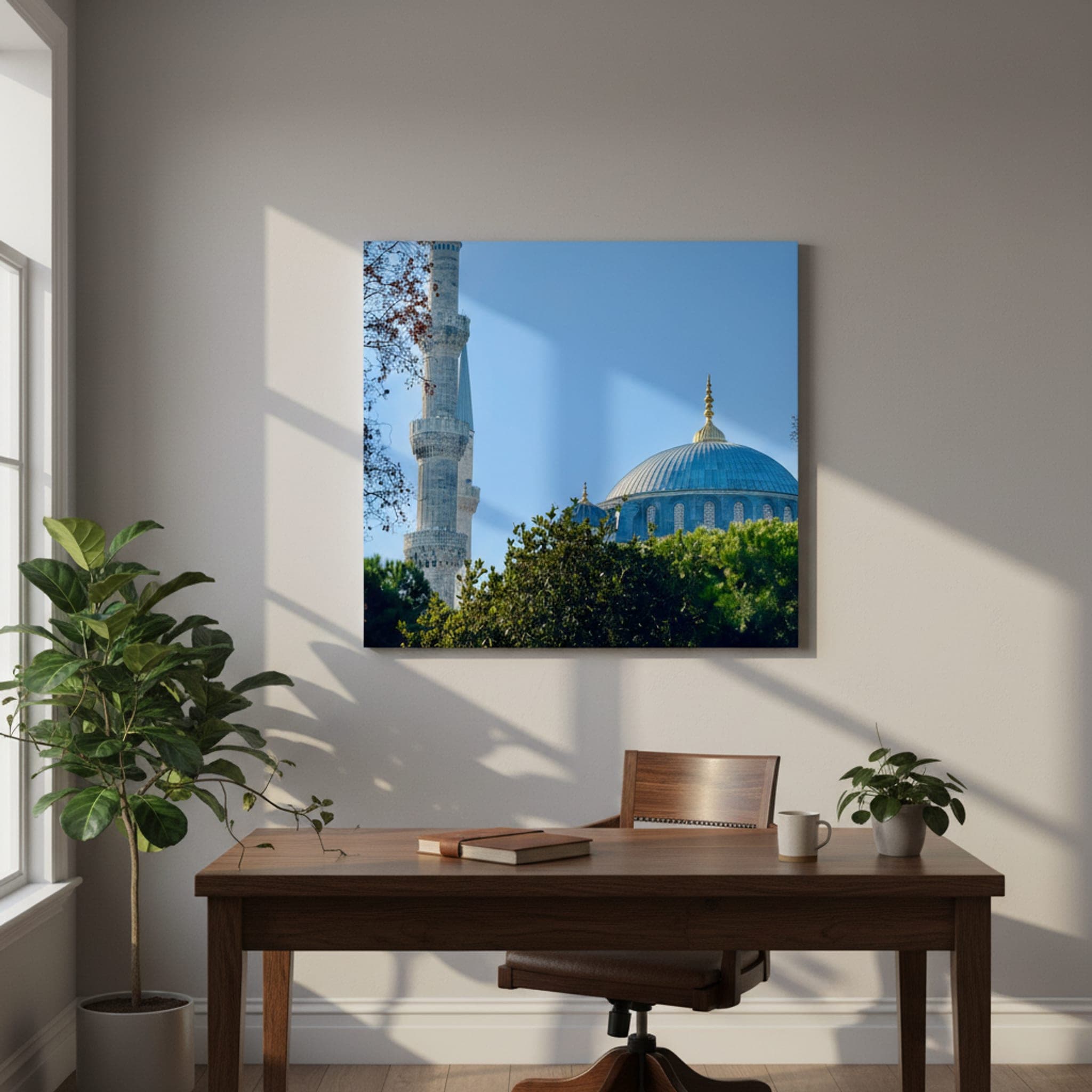 Blue Dome, Istanbul shown as a canvas print in a styled interior, view 3 of 3