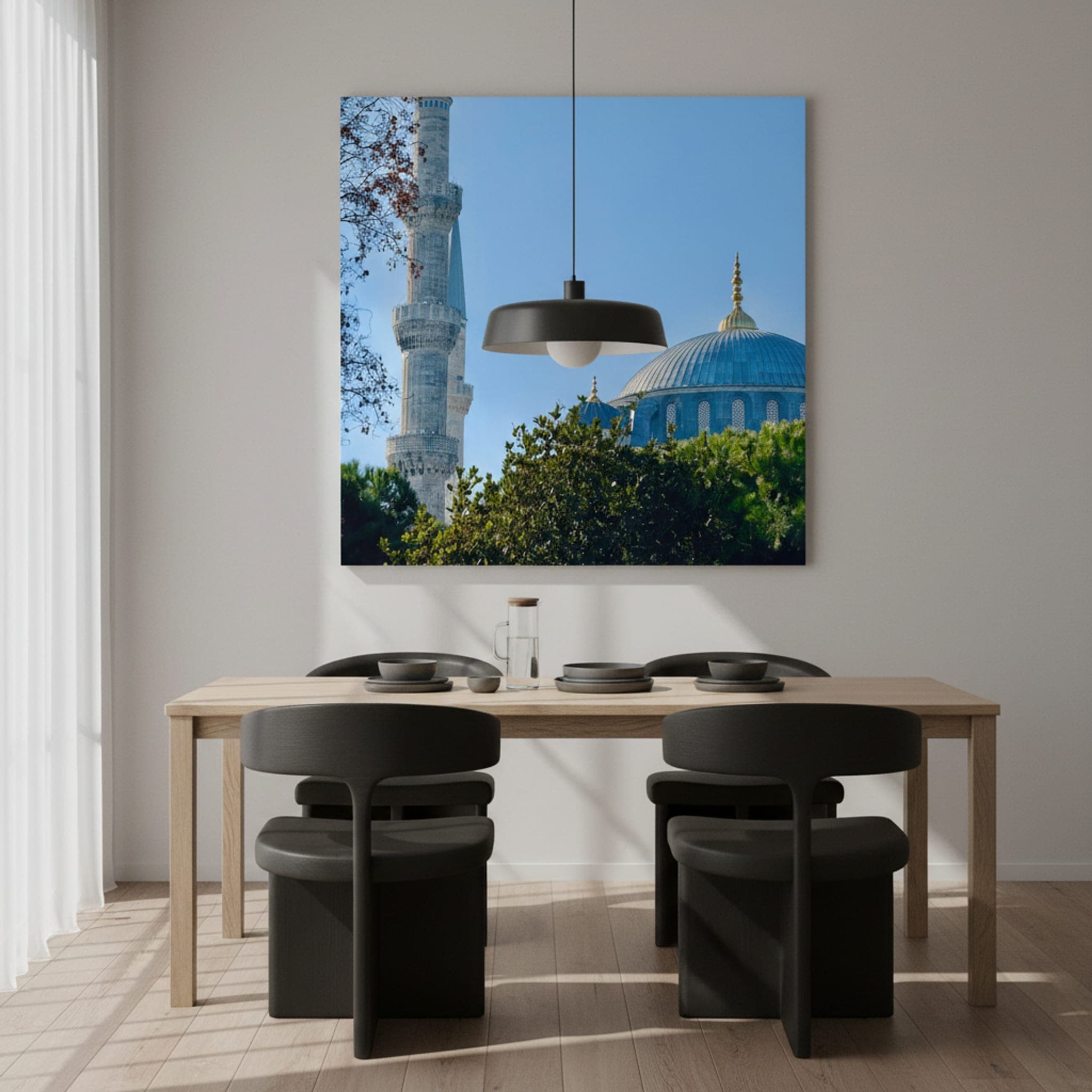 Blue Dome, Istanbul shown as a canvas print in a styled interior, view 2 of 3
