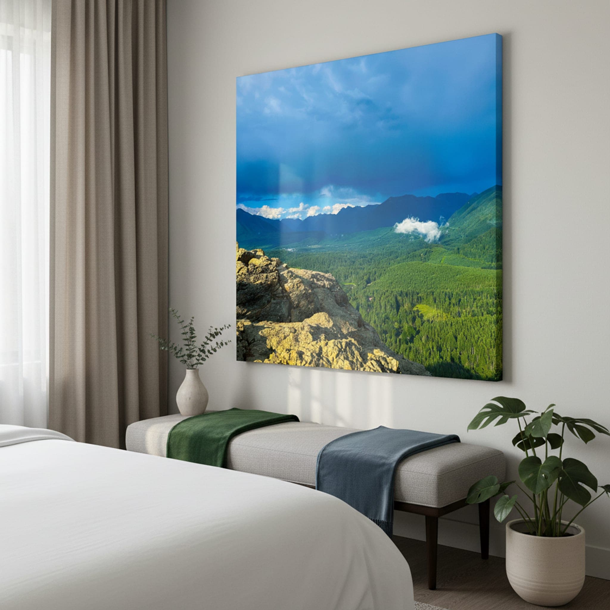 Rattlesnake Summit Vista shown as a canvas print in a styled interior, view 2 of 3