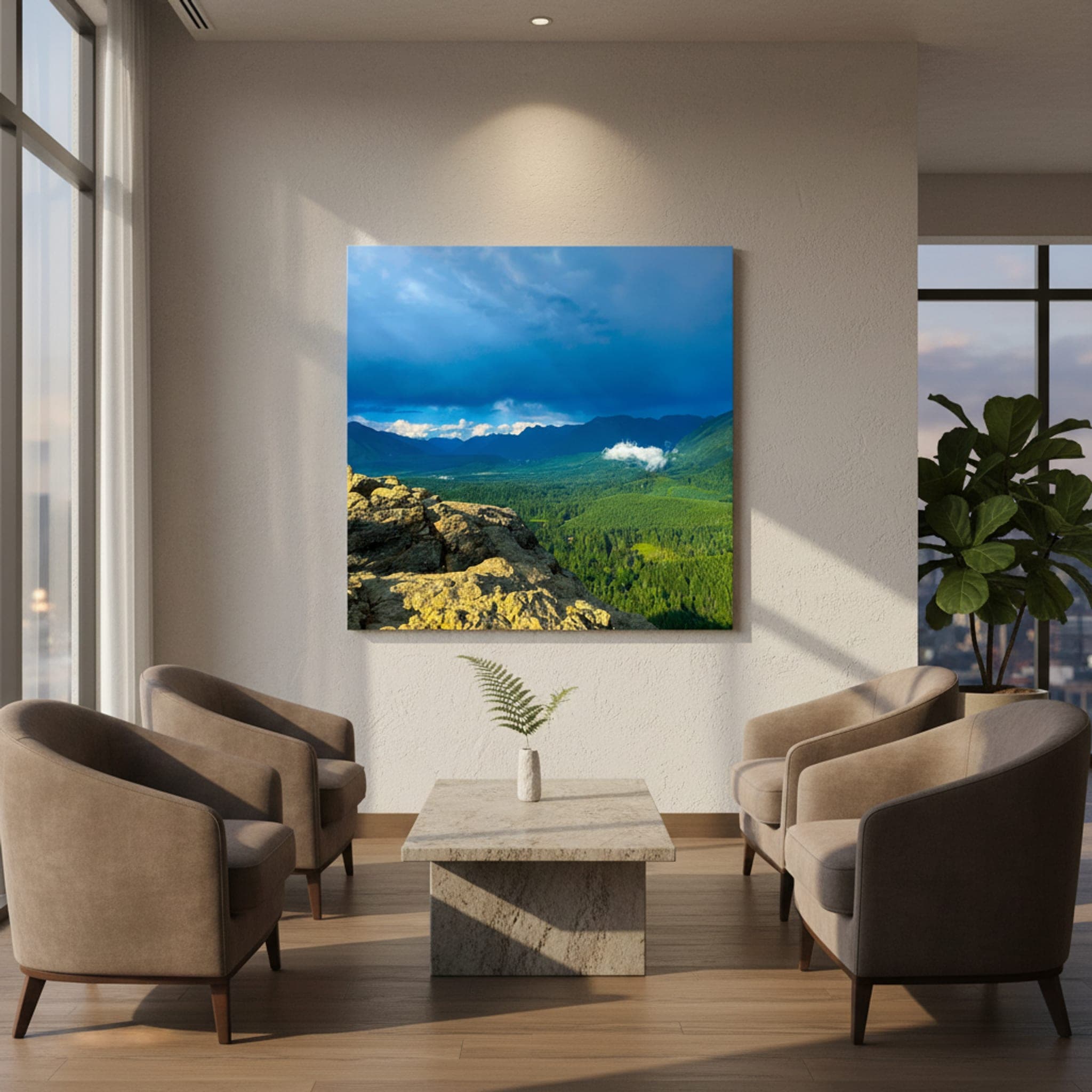 Rattlesnake Summit Vista shown as a canvas print in a styled interior, view 3 of 3