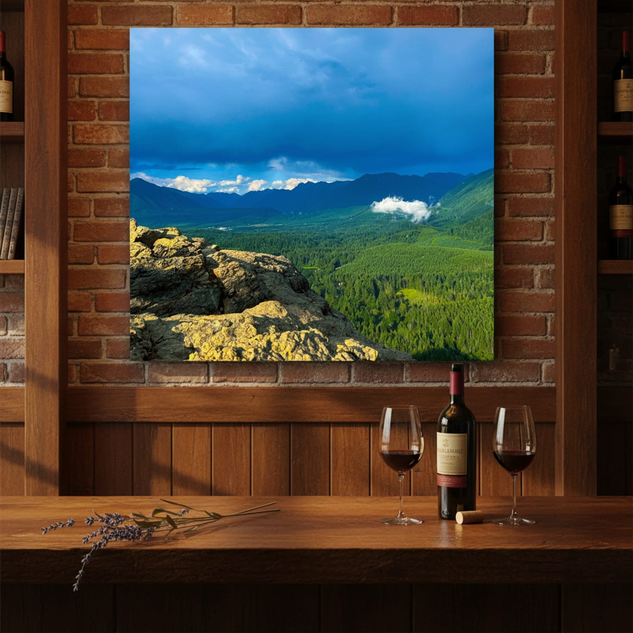 Rattlesnake Summit Vista shown as a canvas print in a styled interior, view 1 of 3