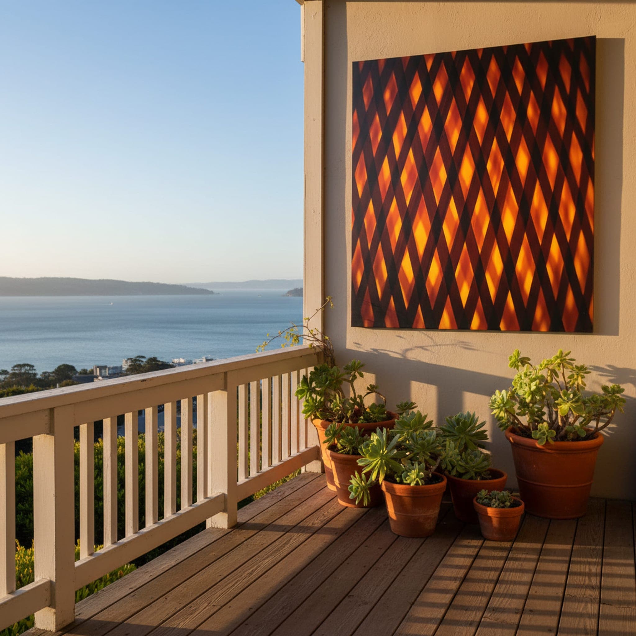 Bamboo Glow shown as a canvas print in a styled interior, view 2 of 3