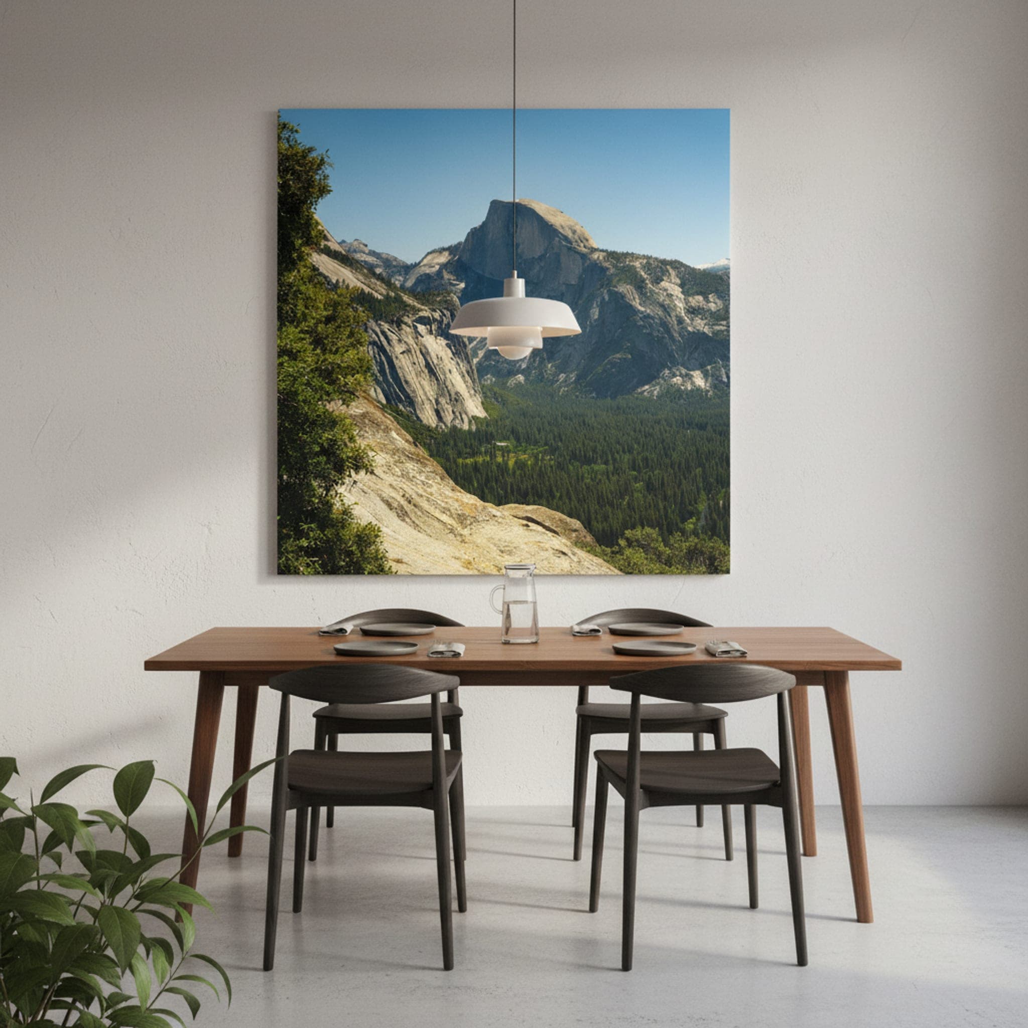 Yosemite's Granite Crown shown as a canvas print in a styled interior, view 3 of 3