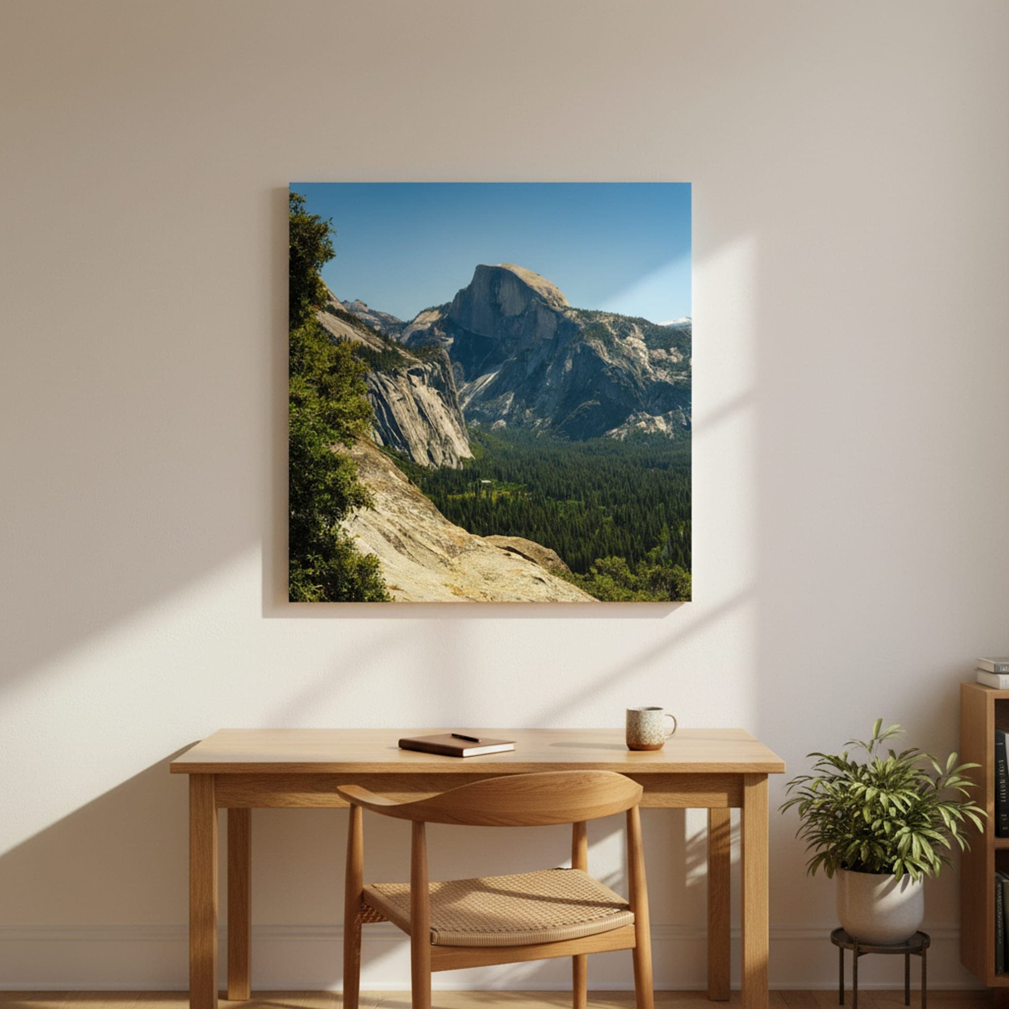 Yosemite's Granite Crown shown as a canvas print in a styled interior, view 1 of 3