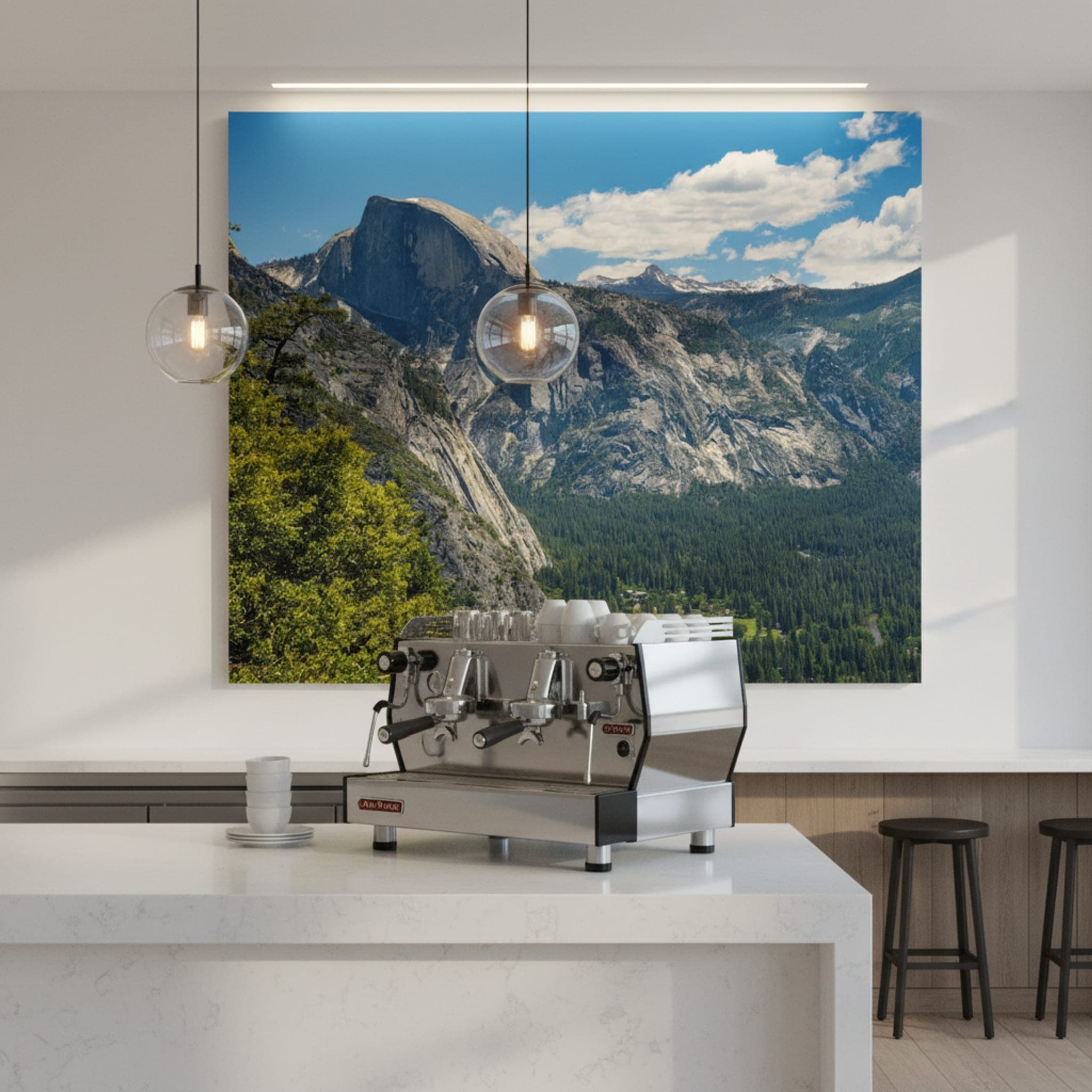 Yosemite's Granite Majesty shown as a canvas print in a styled interior, view 2 of 3
