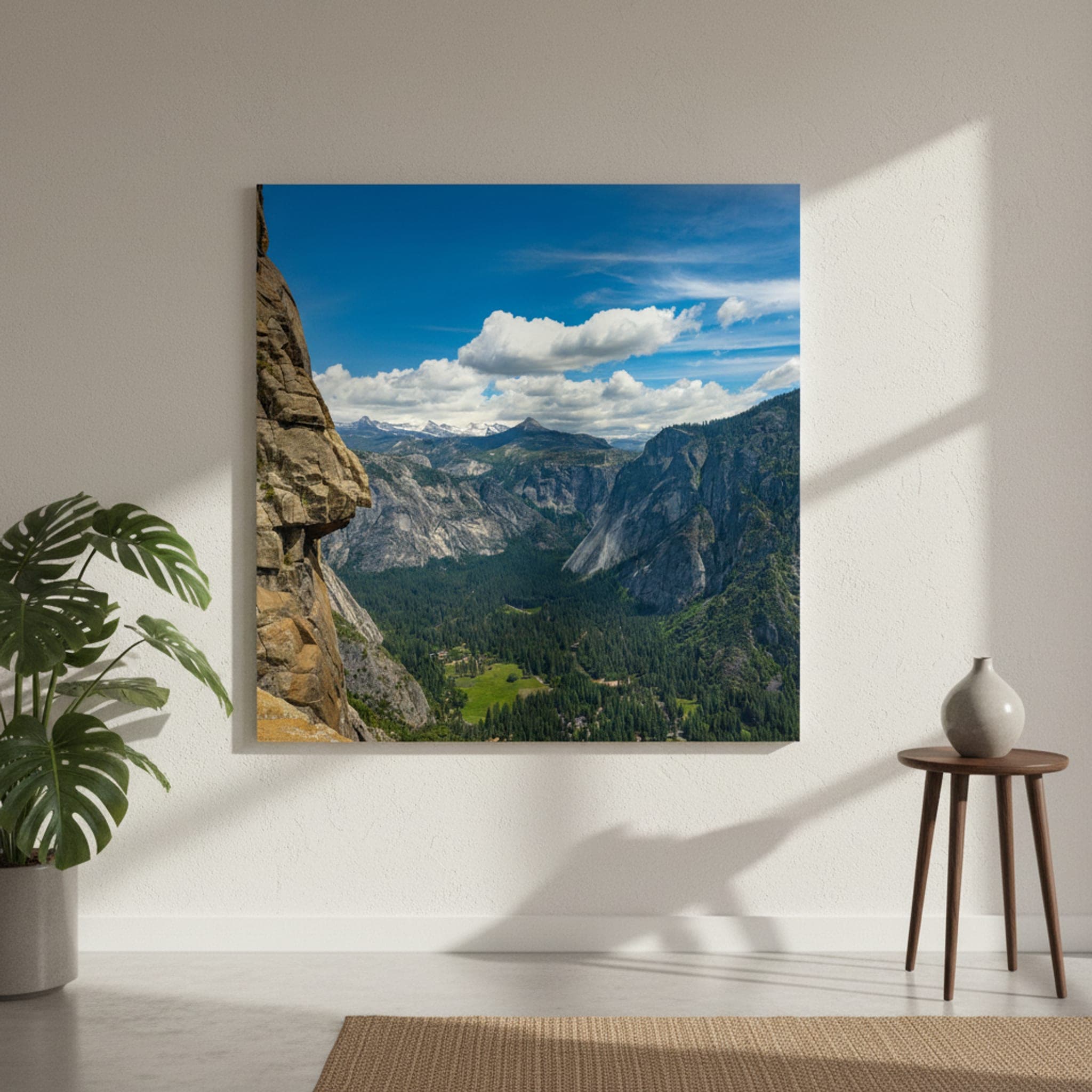 Yosemite Granite Majesty shown as a canvas print in a styled interior, view 2 of 3
