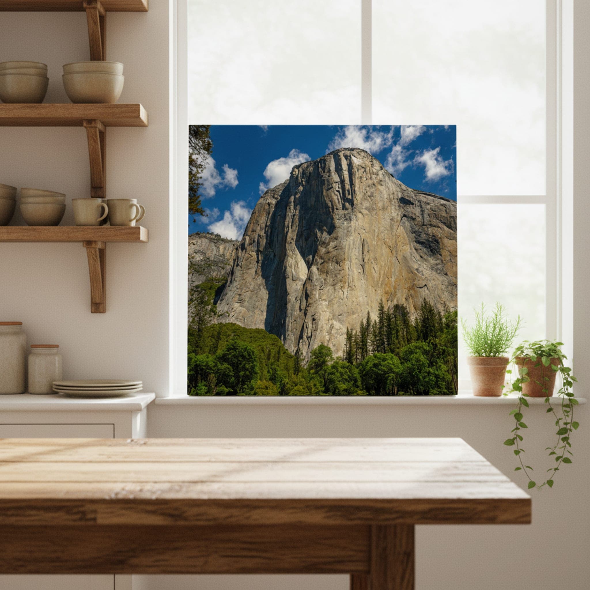 Yosemite Granite Titan shown as a canvas print in a styled interior, view 2 of 3