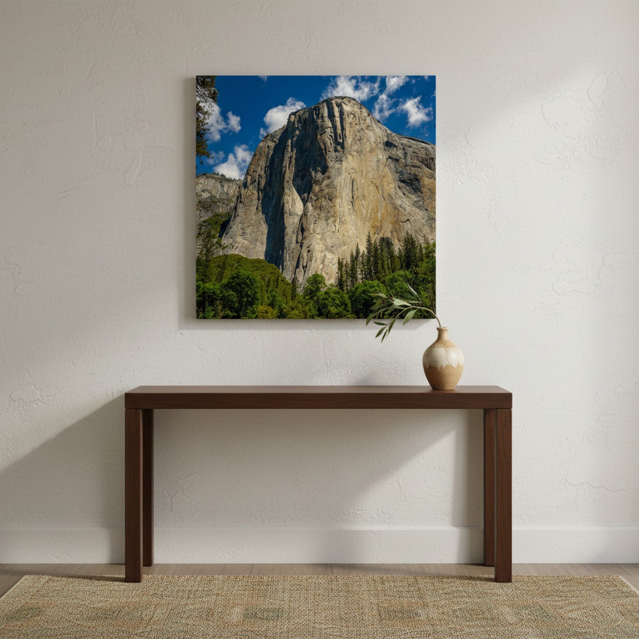Yosemite Granite Titan shown as a canvas print in a styled interior, view 3 of 3