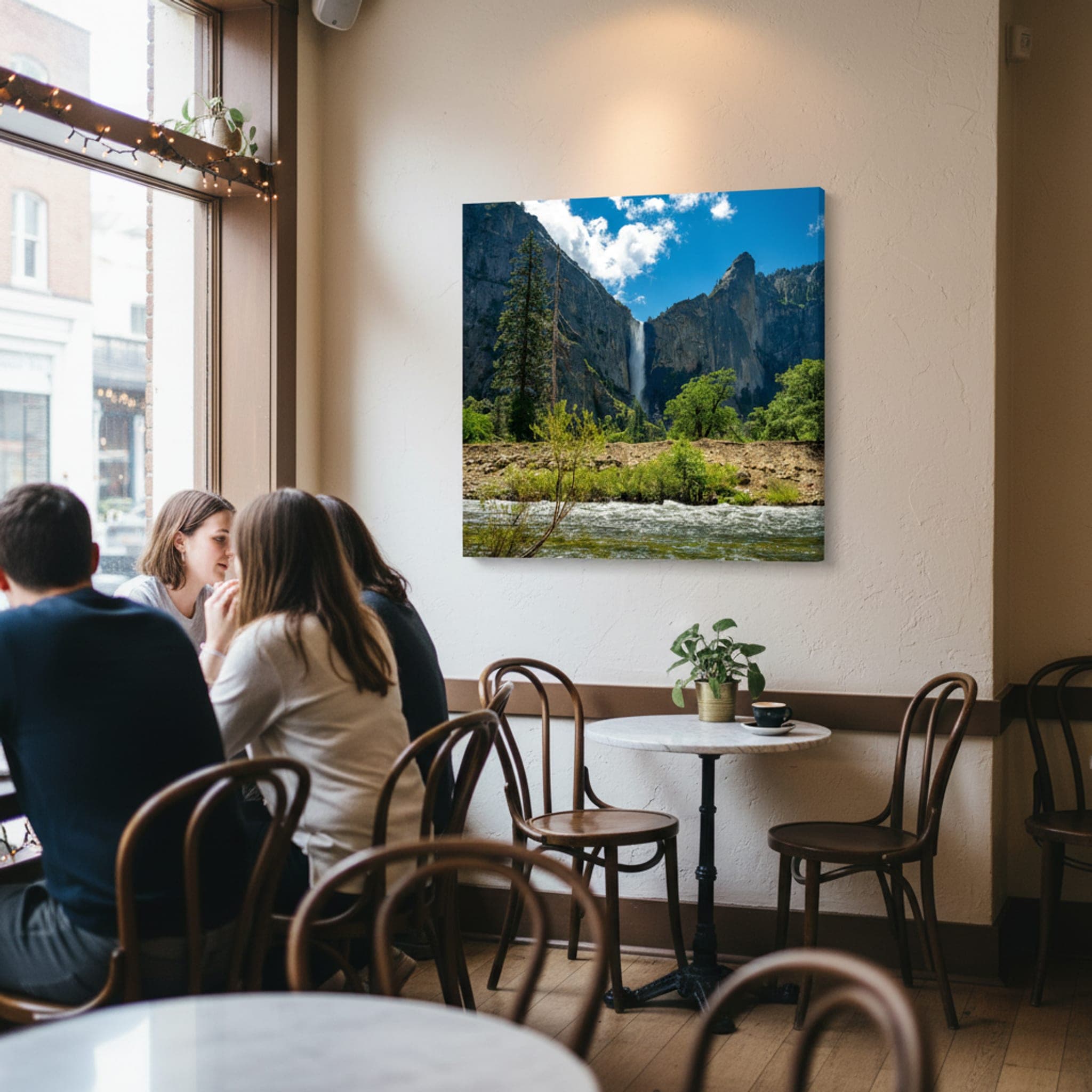 Yosemite's Veiled Giant shown as a canvas print in a styled interior, view 2 of 3