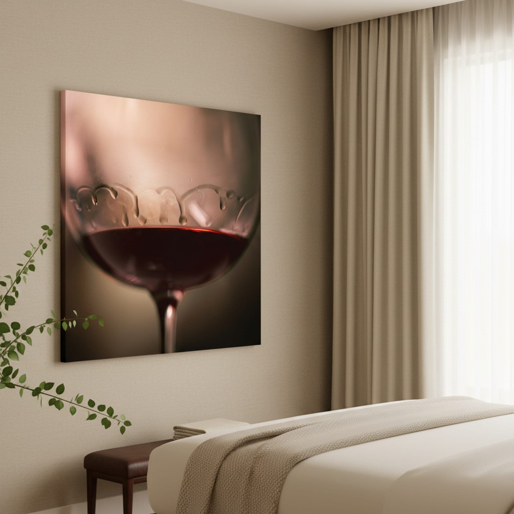 Crimson Tears shown as a canvas print in a styled interior, view 1 of 3