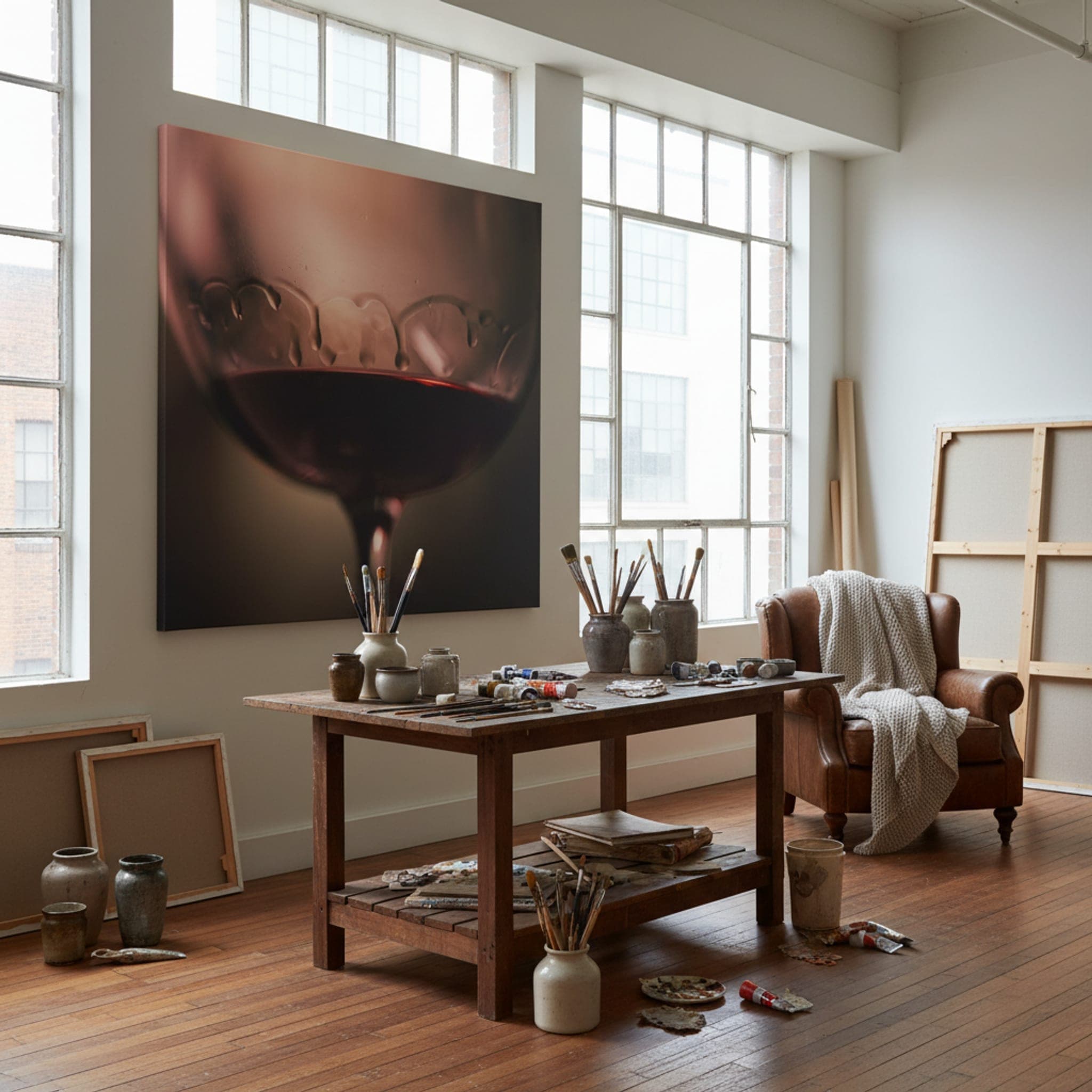 Crimson Tears shown as a canvas print in a styled interior, view 3 of 3