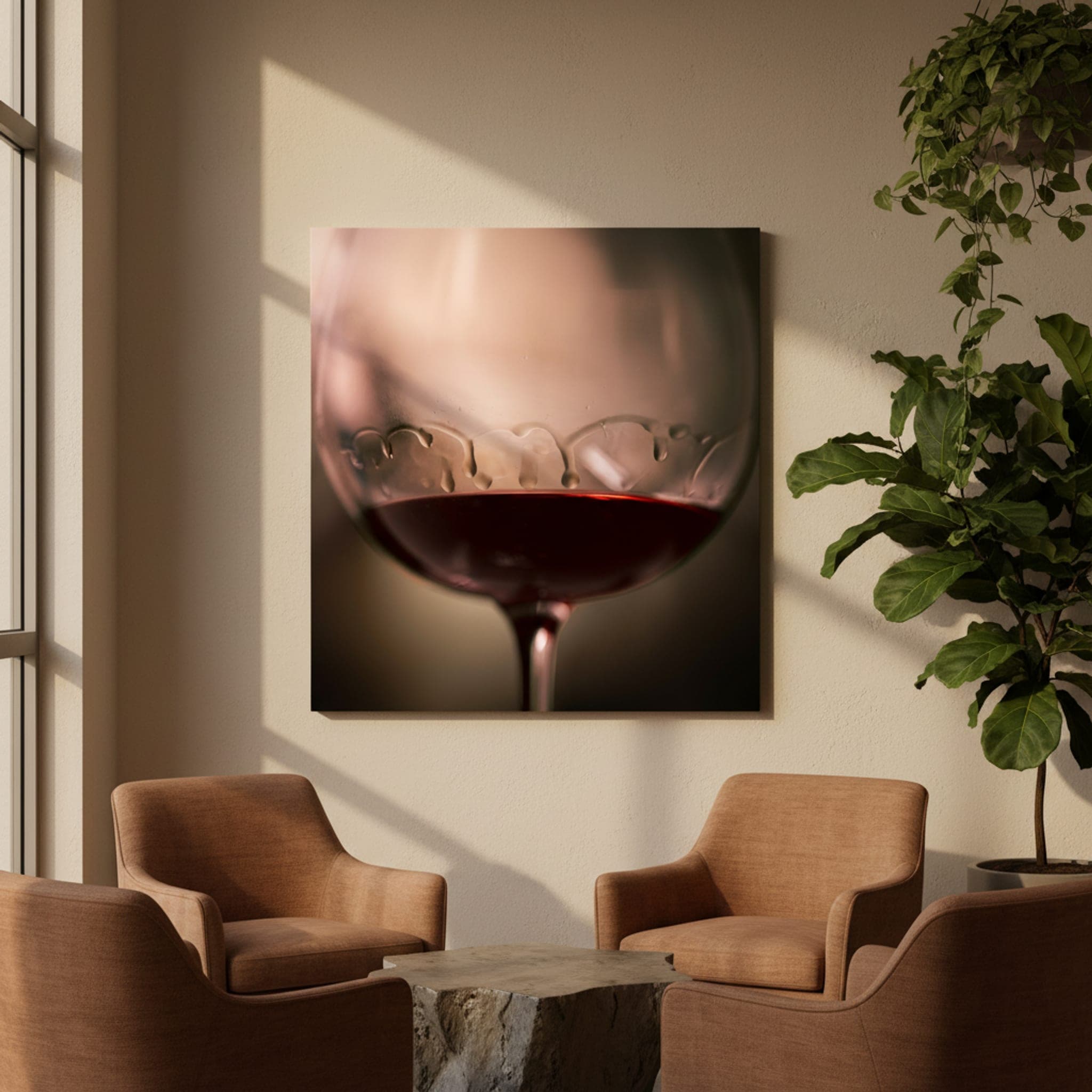 Crimson Tears shown as a canvas print in a styled interior, view 2 of 3