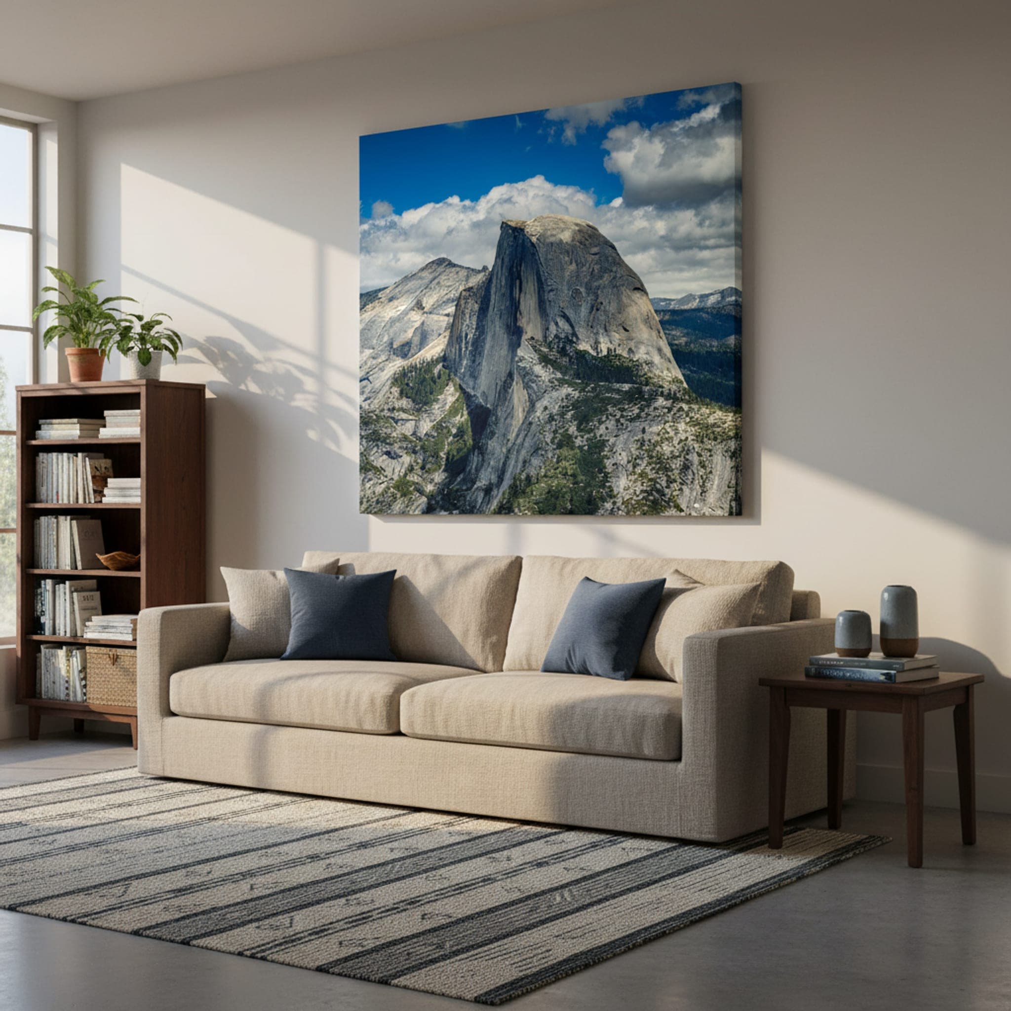 Yosemite's Granite Sentinel shown as a canvas print in a styled interior, view 1 of 3