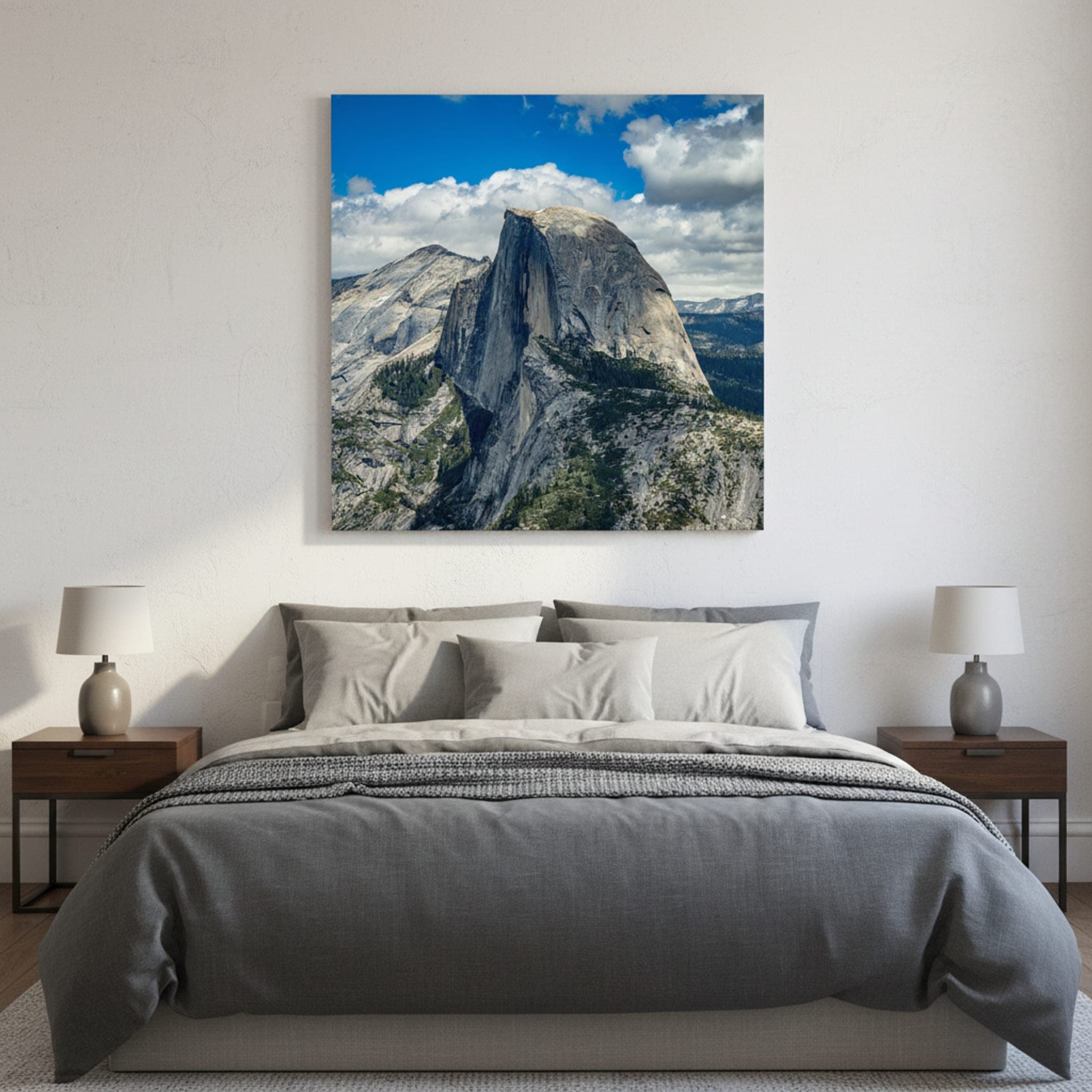 Yosemite's Granite Sentinel shown as a canvas print in a styled interior, view 2 of 3
