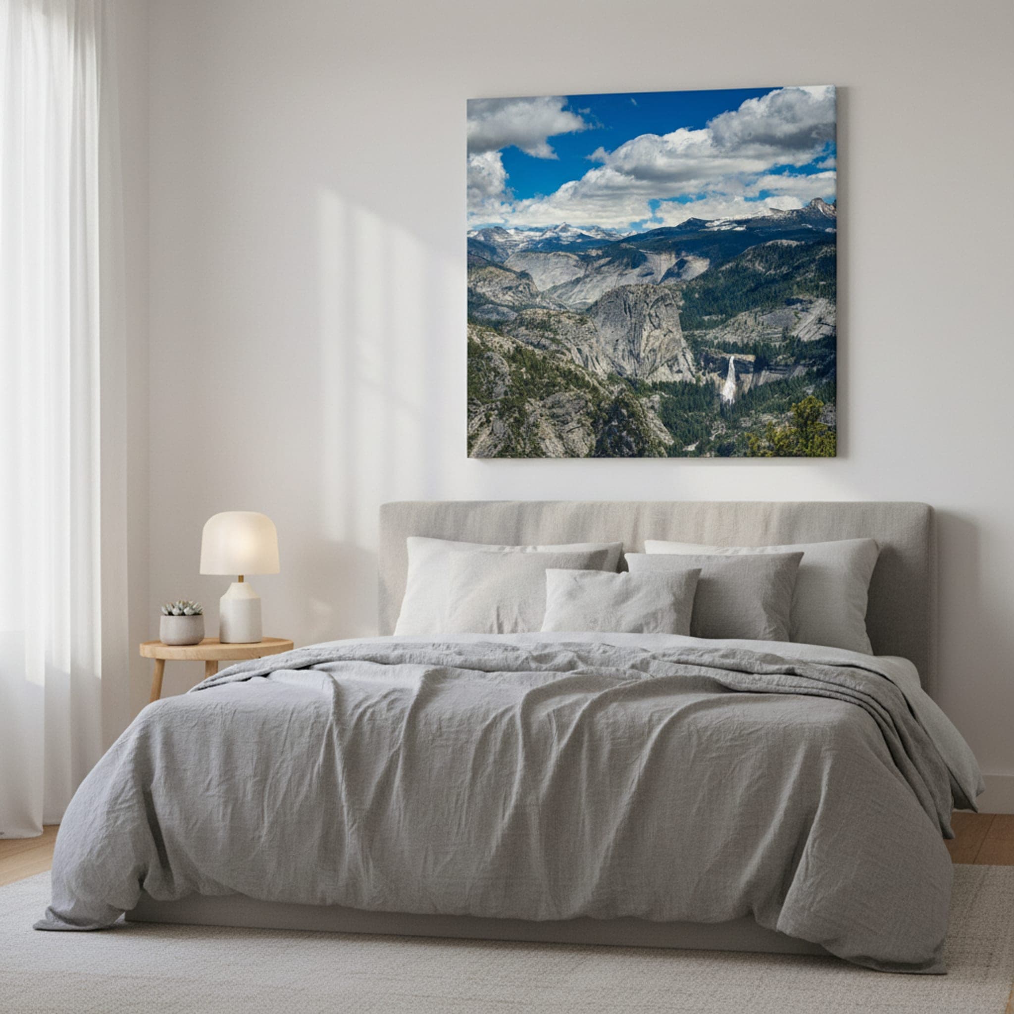 Yosemite's Granite Majesty shown as a canvas print in a styled interior, view 1 of 3