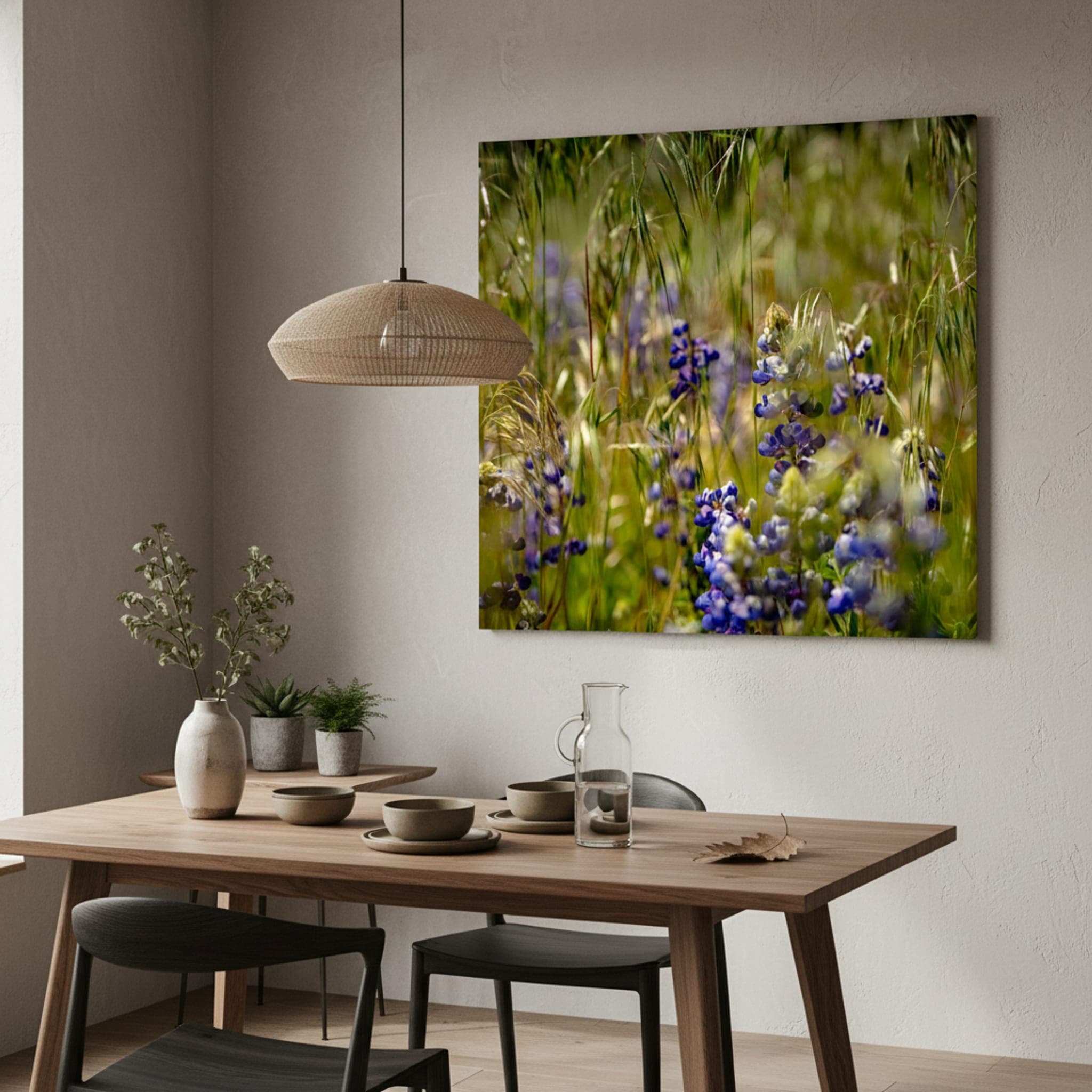 Yosemite Wildflower Meadow shown as a canvas print in a styled interior, view 2 of 3