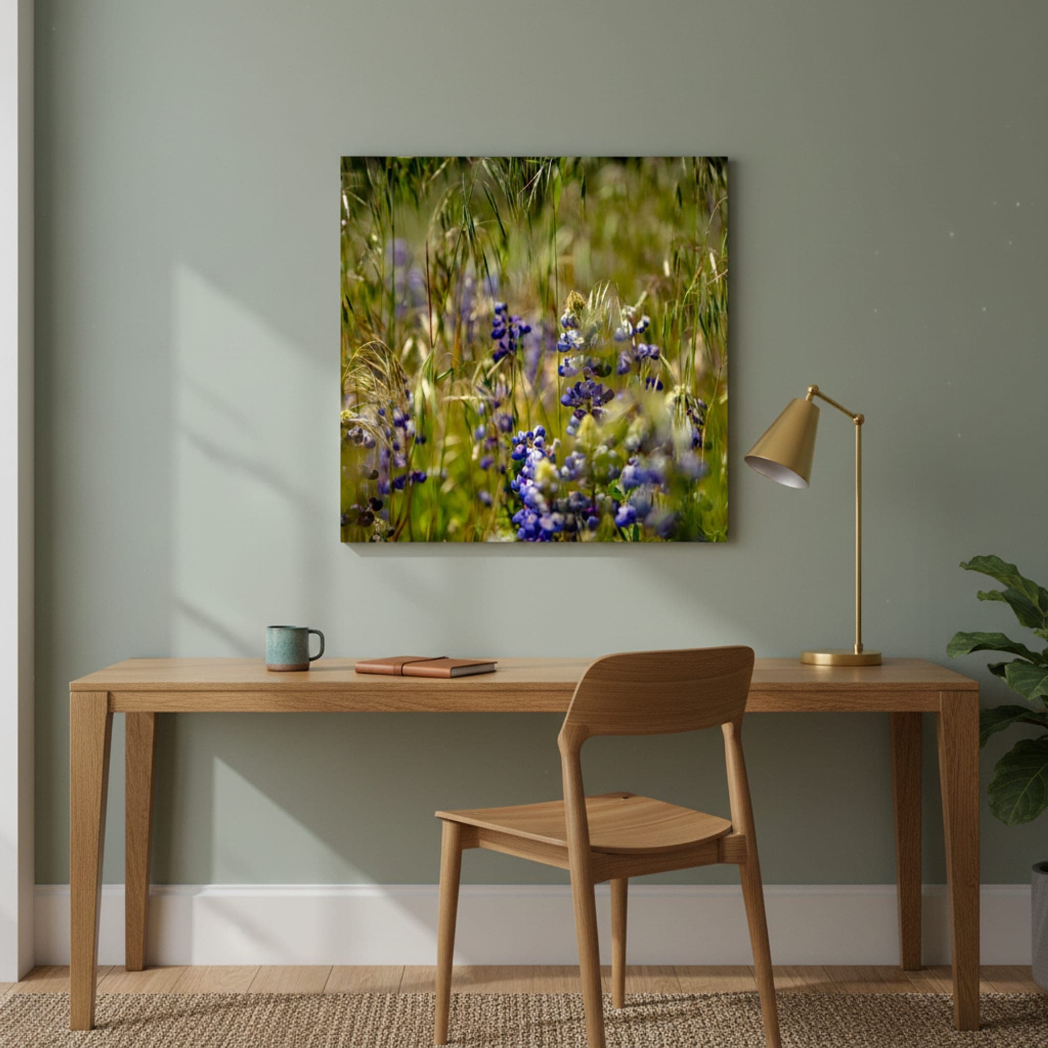 Yosemite Wildflower Meadow shown as a canvas print in a styled interior, view 3 of 3