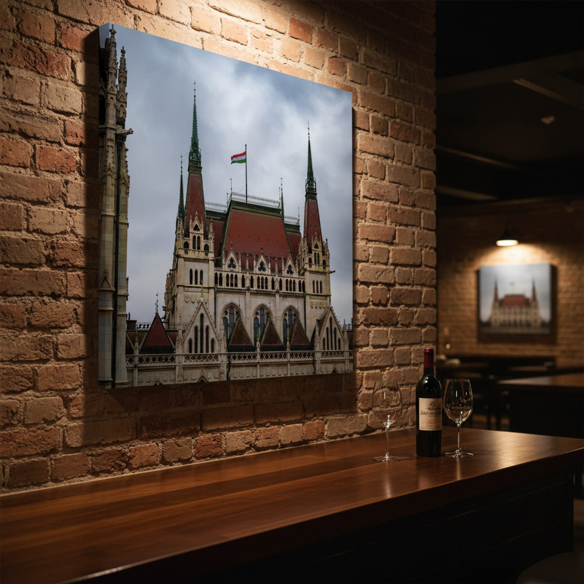 Budapest's Crown Jewel shown as a canvas print in a styled interior, view 3 of 3