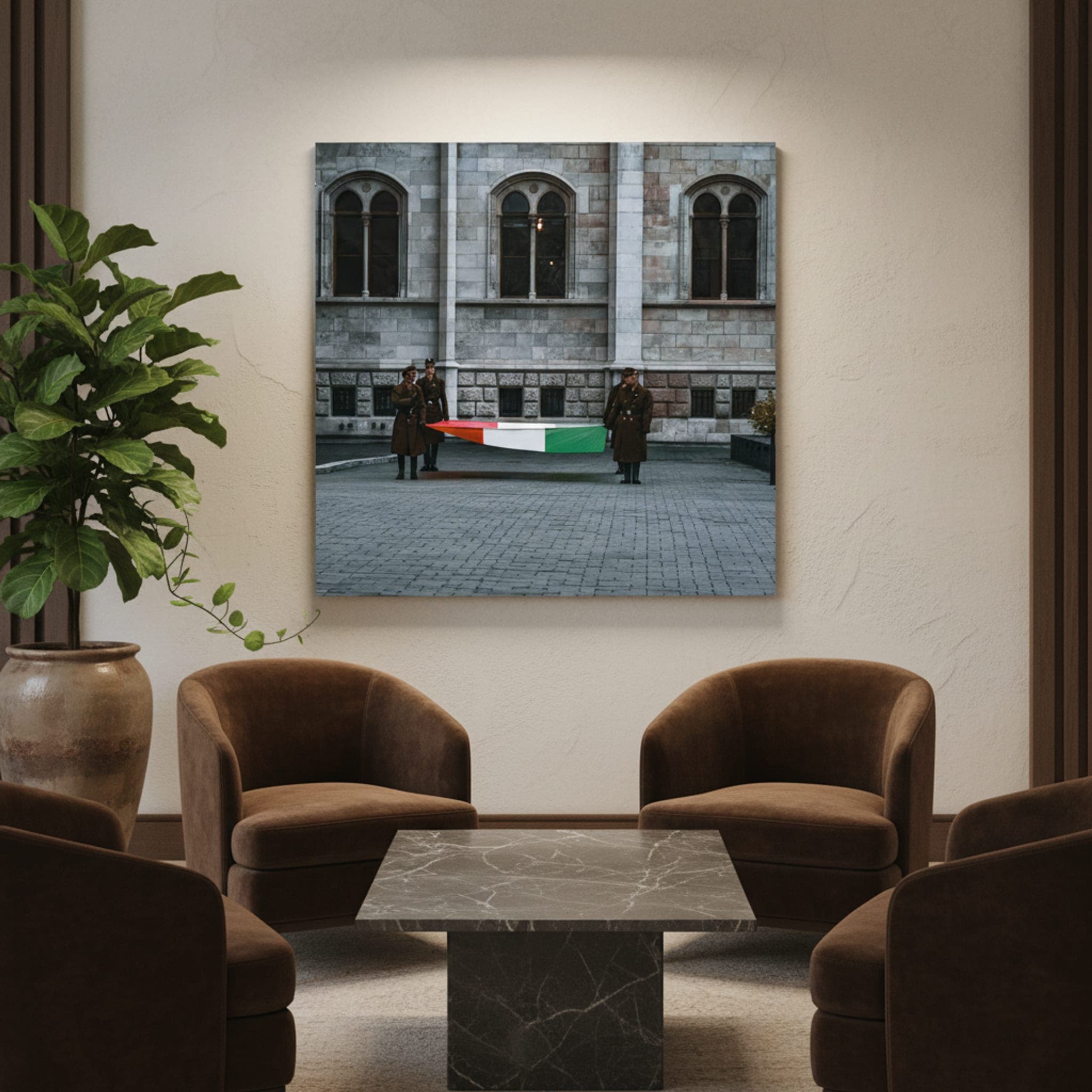 Guards of the Republic shown as a canvas print in a styled interior, view 3 of 3