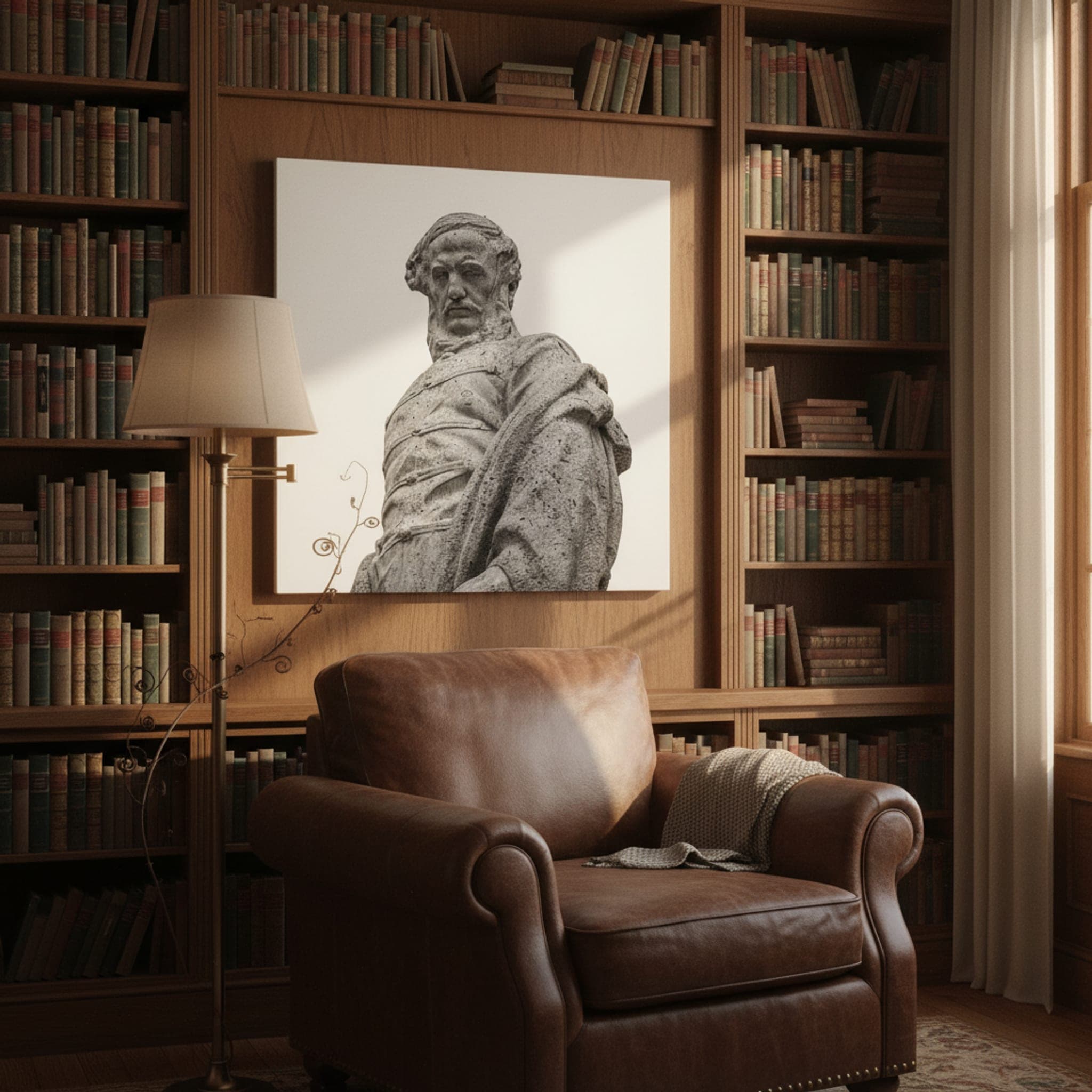 Stone Gaze Budapest shown as a canvas print in a styled interior, view 1 of 3