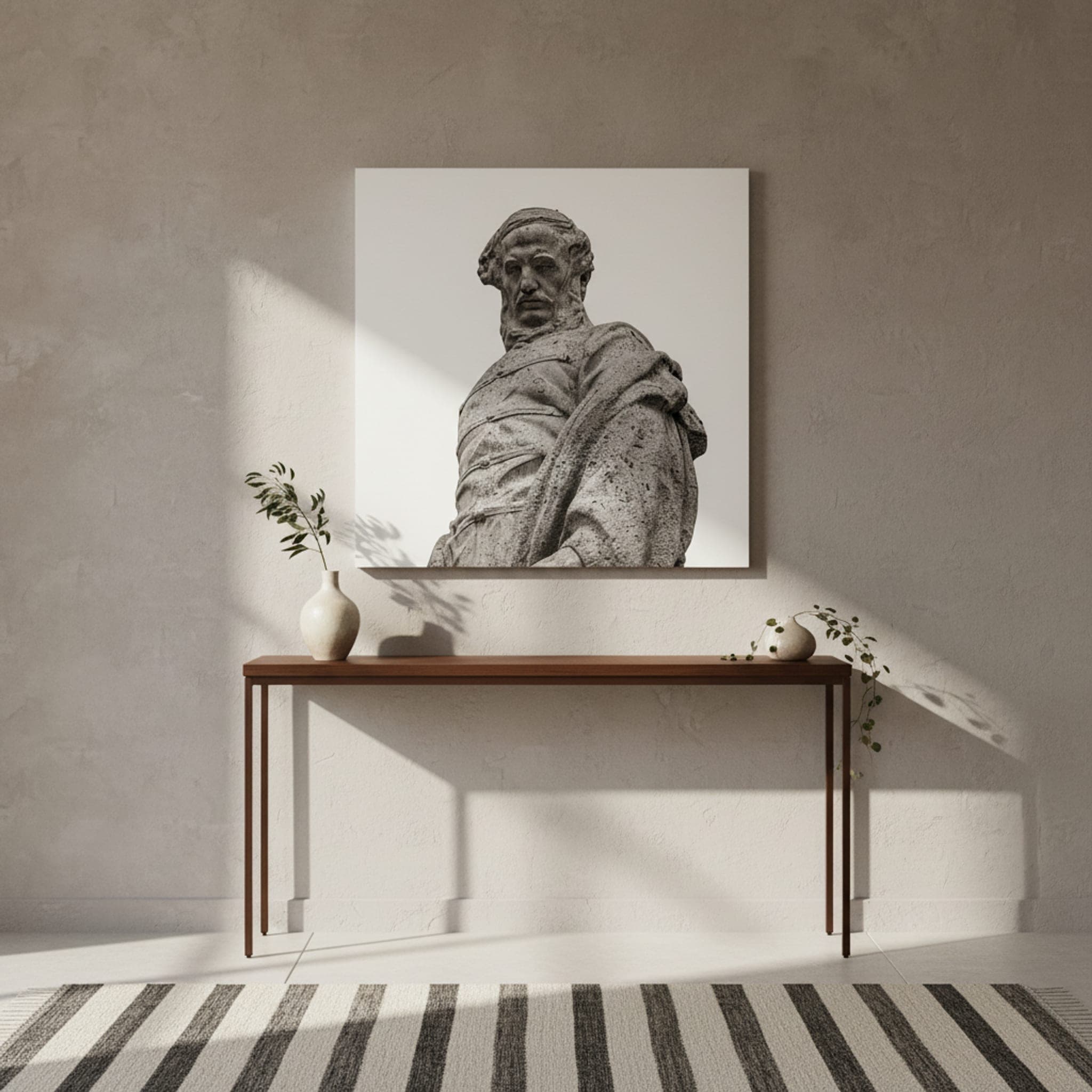 Stone Gaze Budapest shown as a canvas print in a styled interior, view 3 of 3