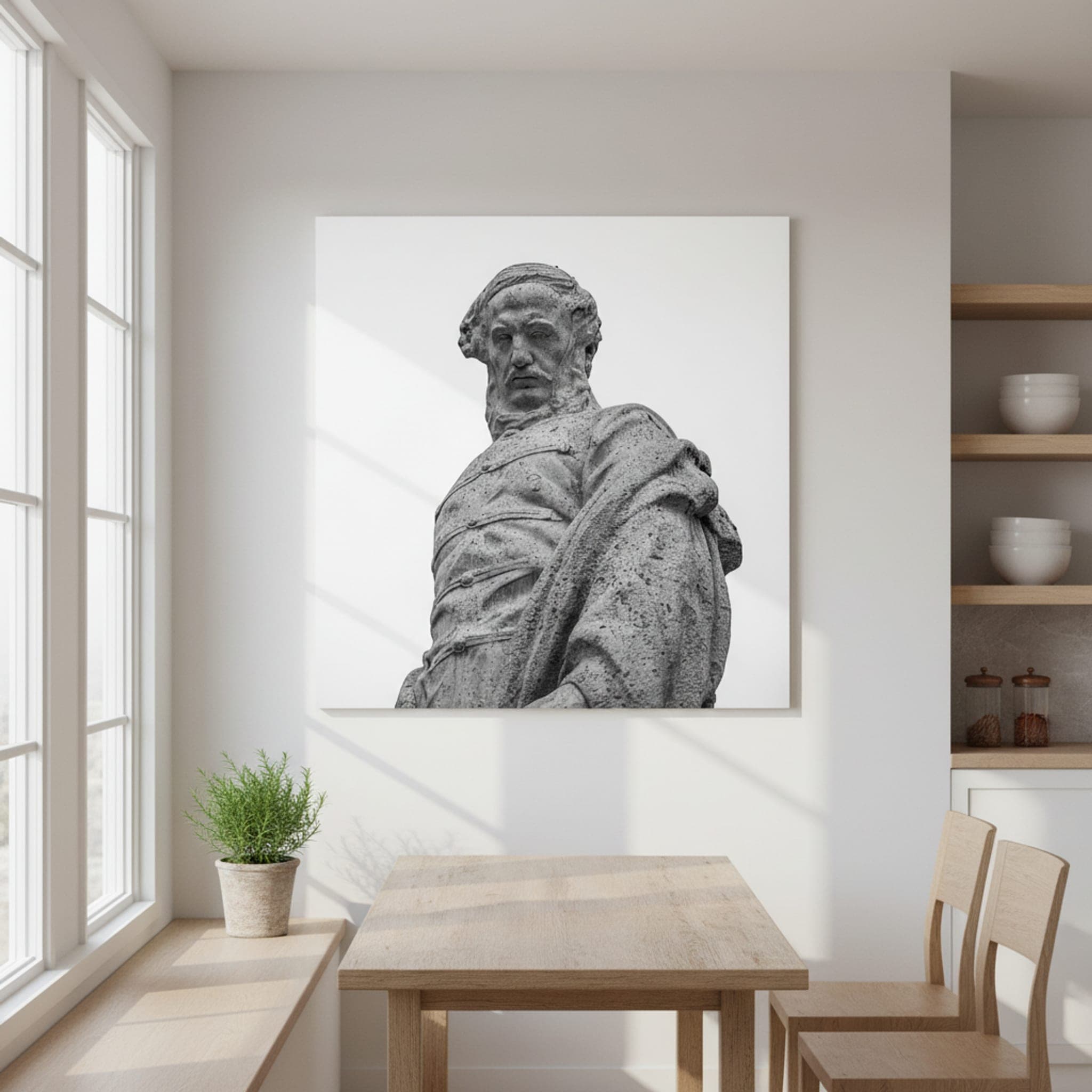 Stone Gaze Budapest shown as a canvas print in a styled interior, view 2 of 3