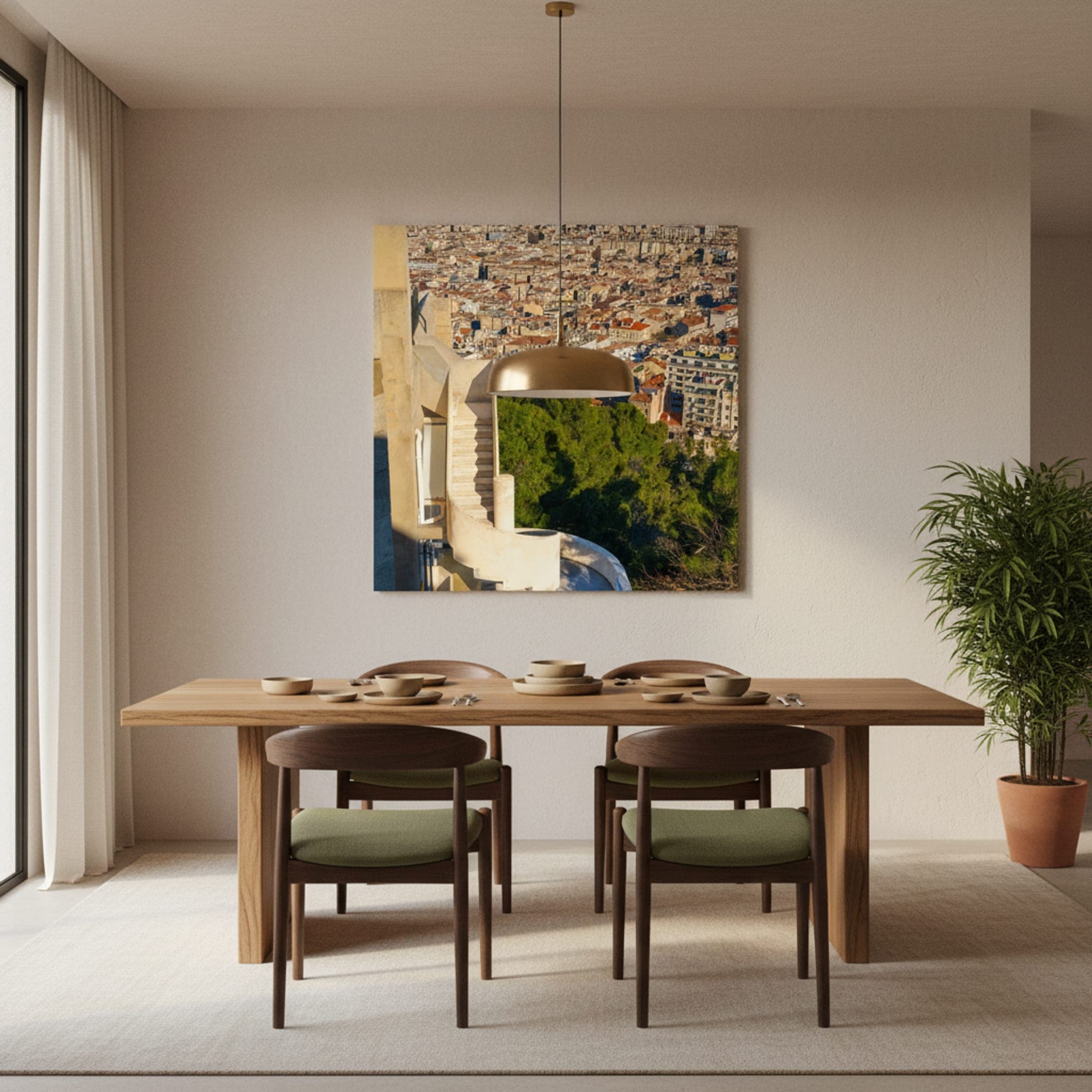 Marseille Ascending shown as a canvas print in a styled interior, view 3 of 3